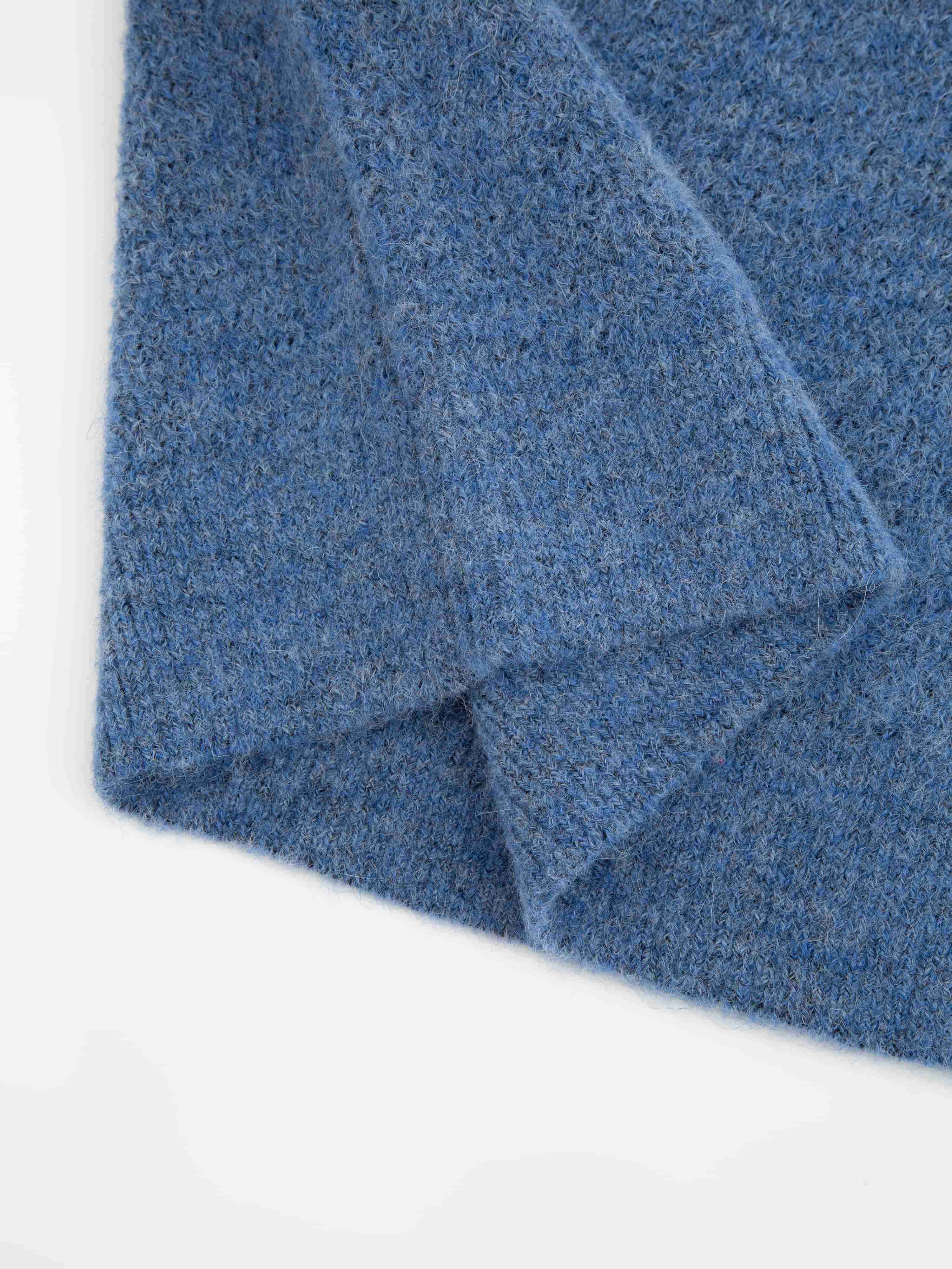 Loen Alpakka Strikkegenser Blue Wave