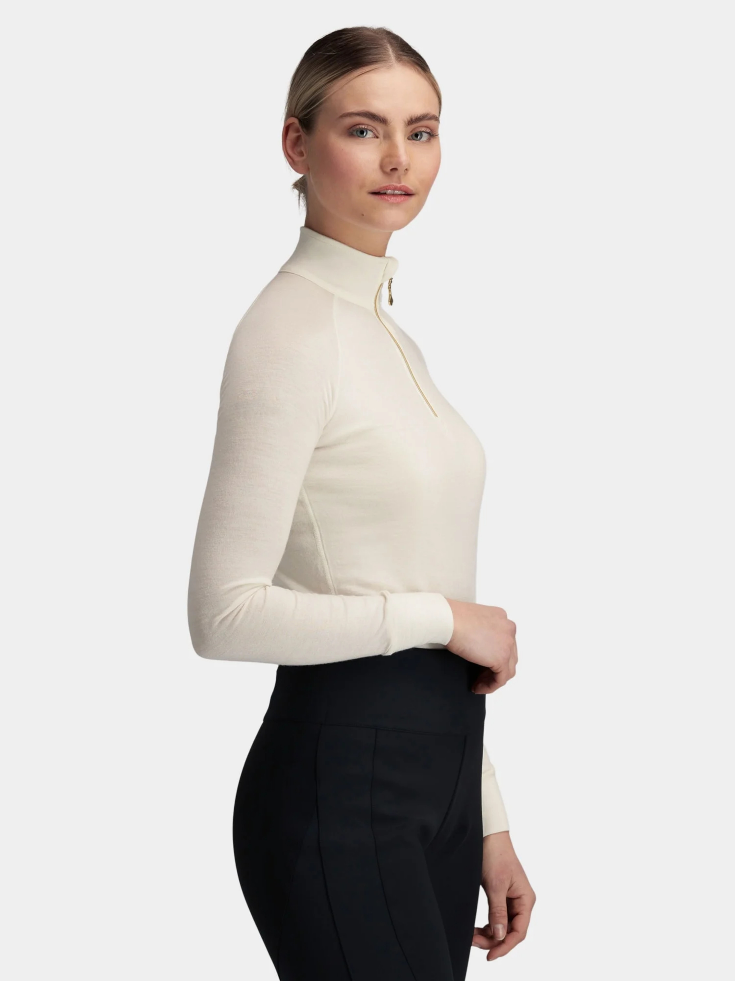 Rena Merino Half-zip Ulltrøye Ivory