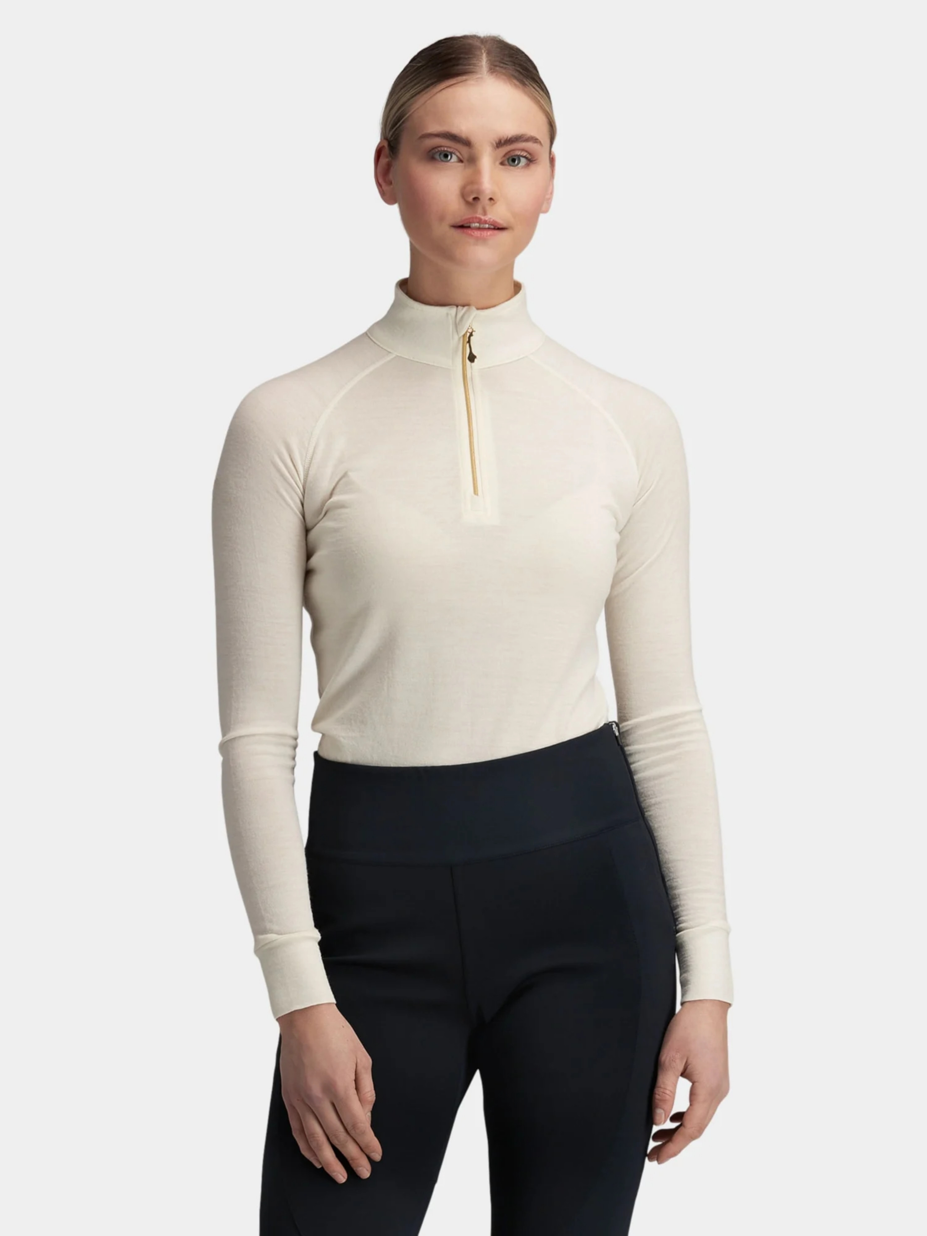 Rena Merino Half-zip Ulltrøye Ivory