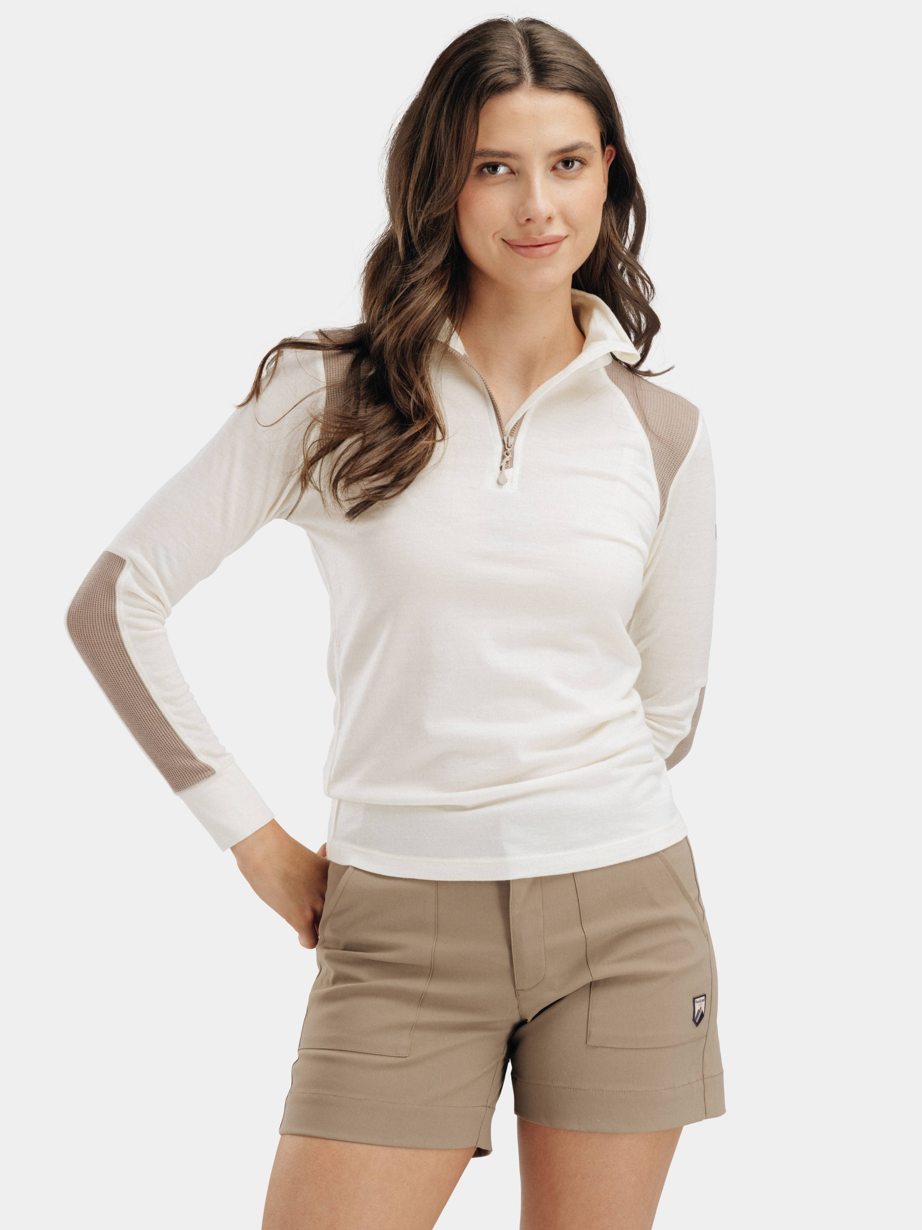 Hilleknuten Half-zip Ulltrøye Driftwood