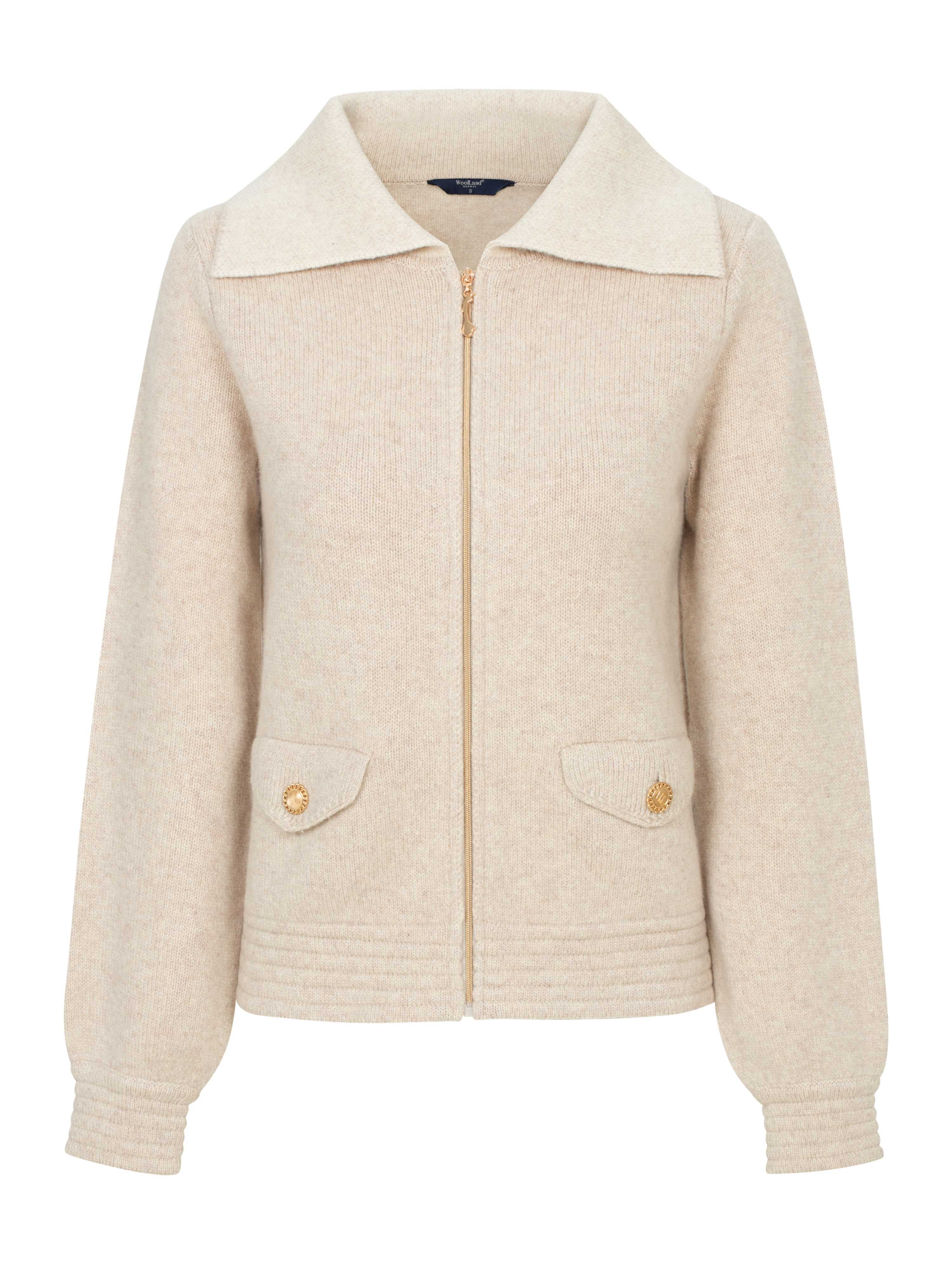 Sandø Strikket Jakke Stone Beige