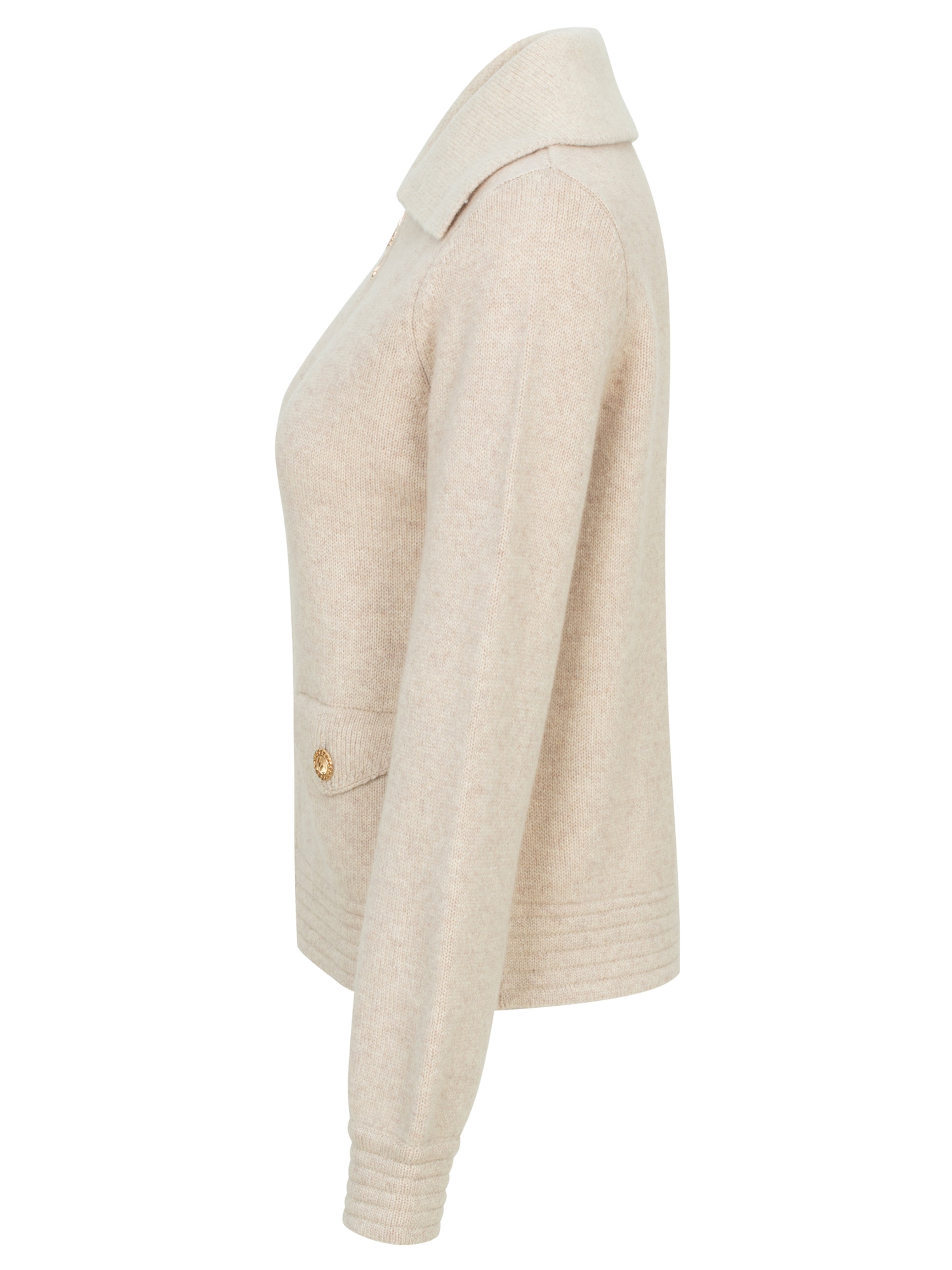 Sandø Strikket Jakke Stone Beige