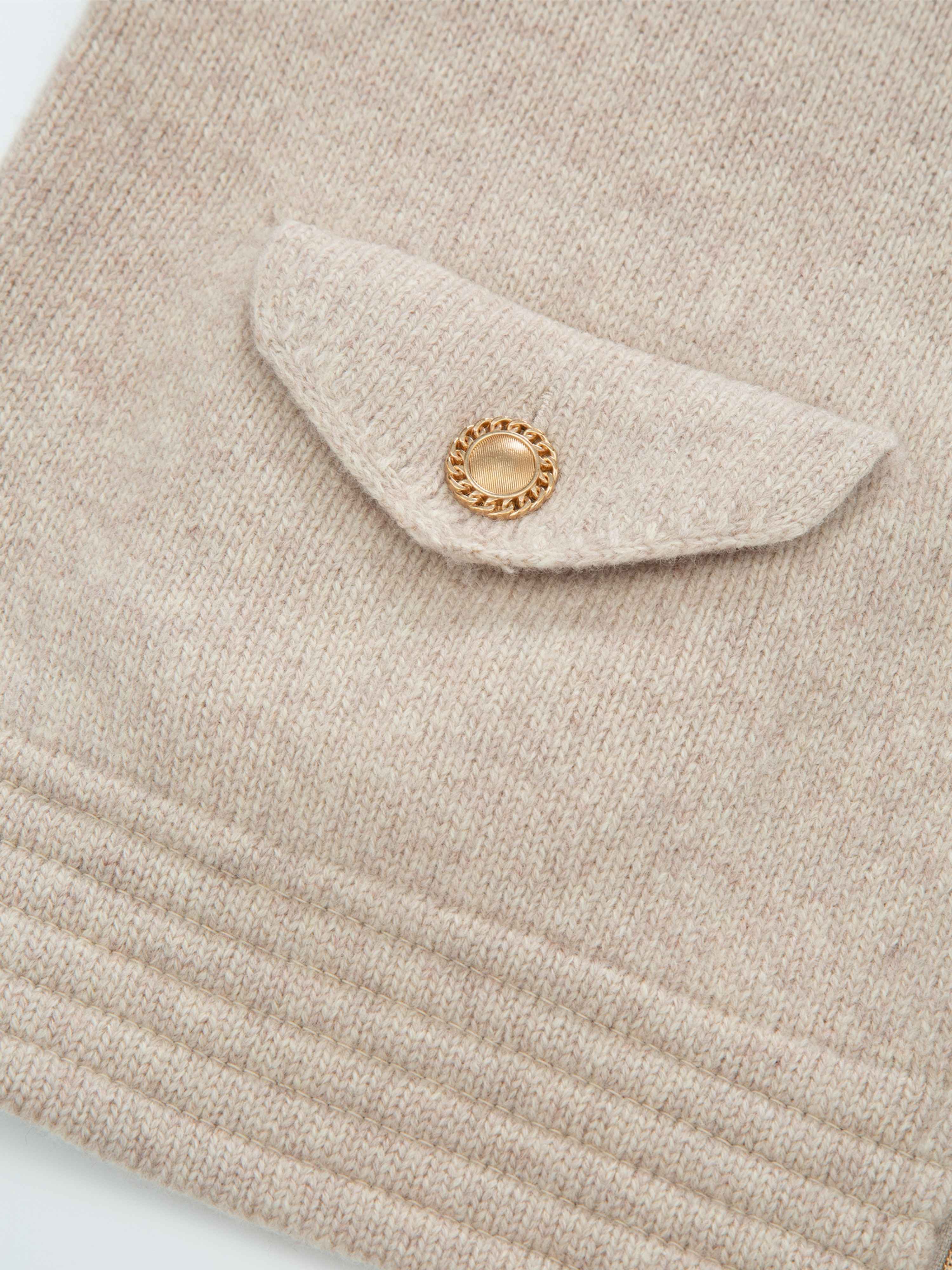 Sandø Strikket Jakke Stone Beige