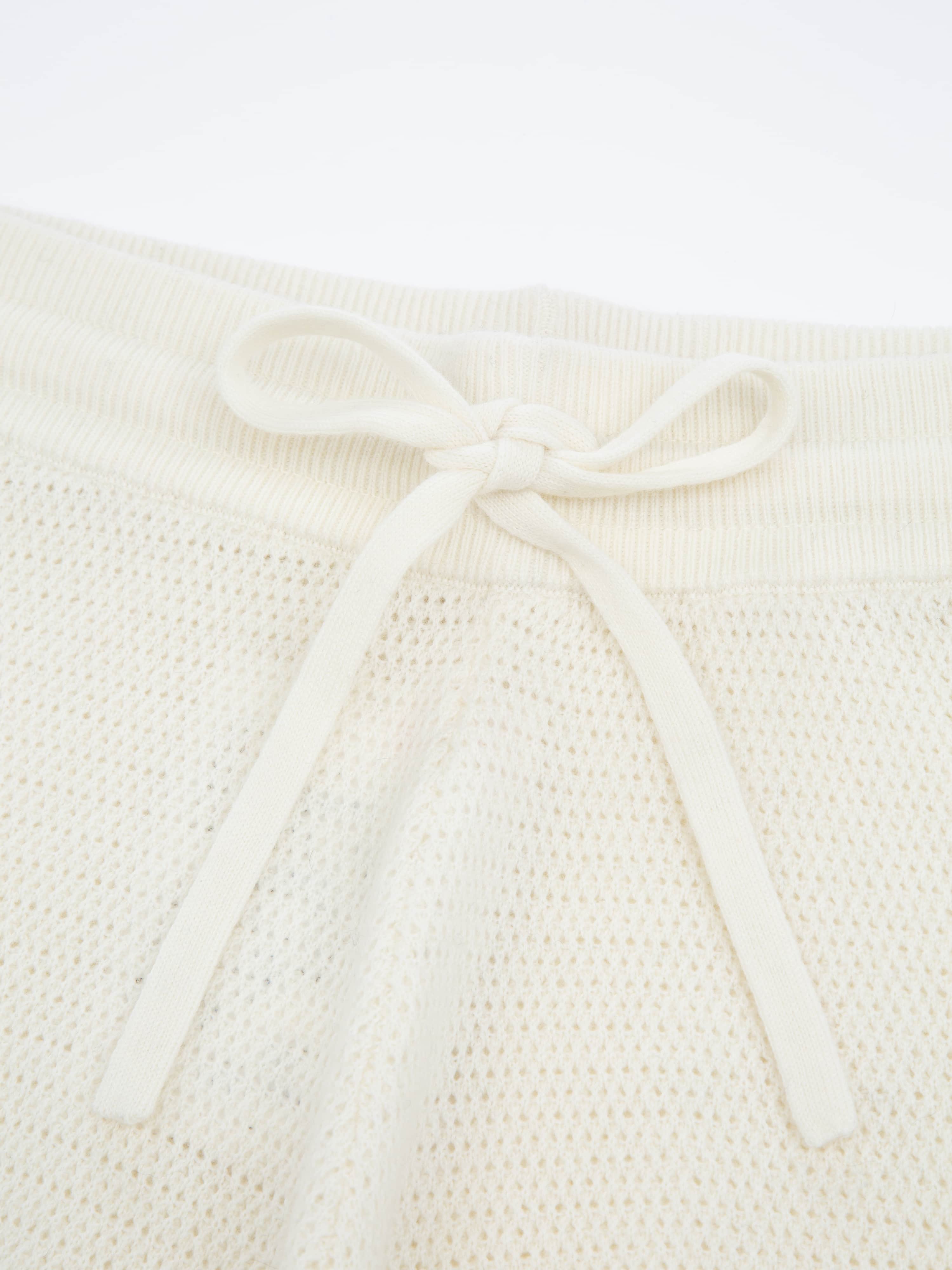 Skudeneshavn Strikket Shorts Snow White