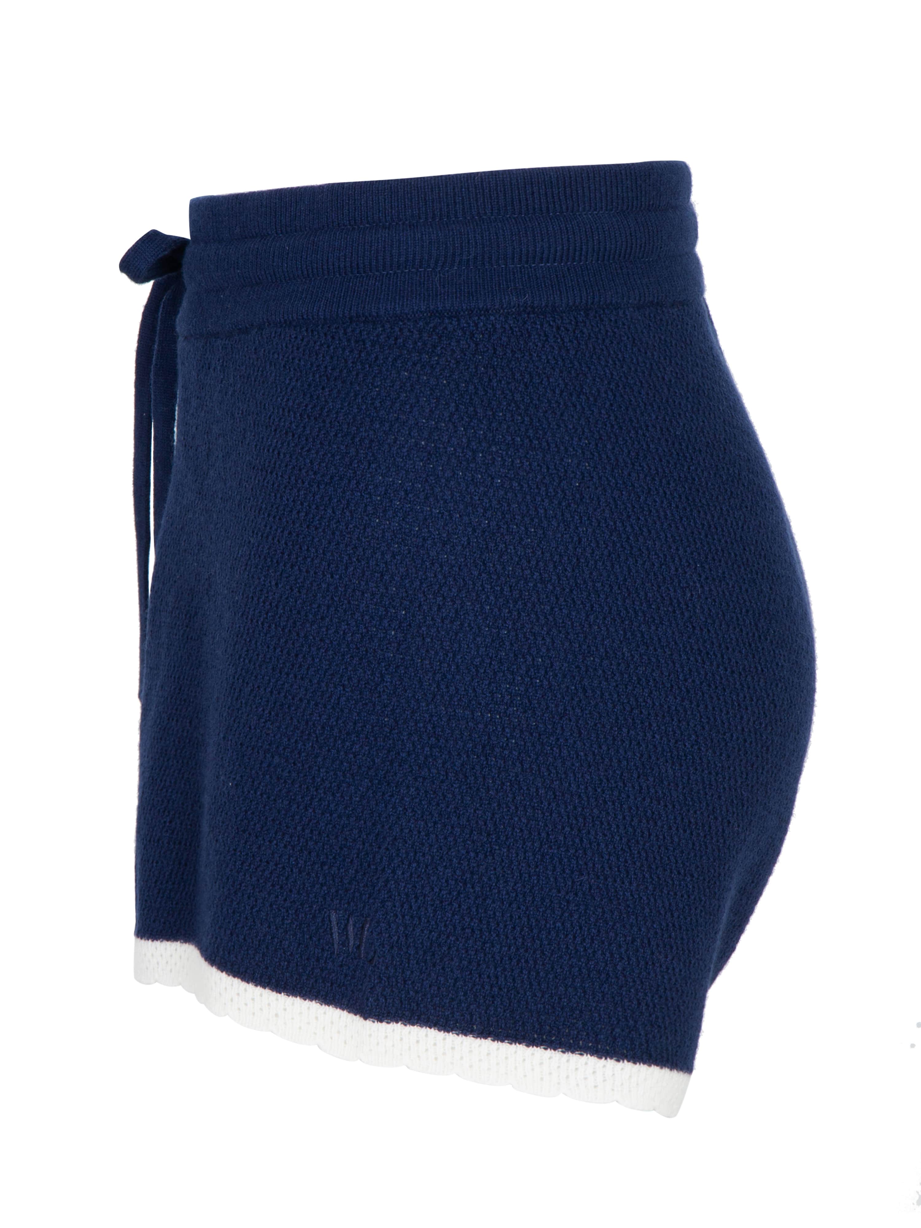 Skudeneshavn Strikket Shorts Blue Ink
