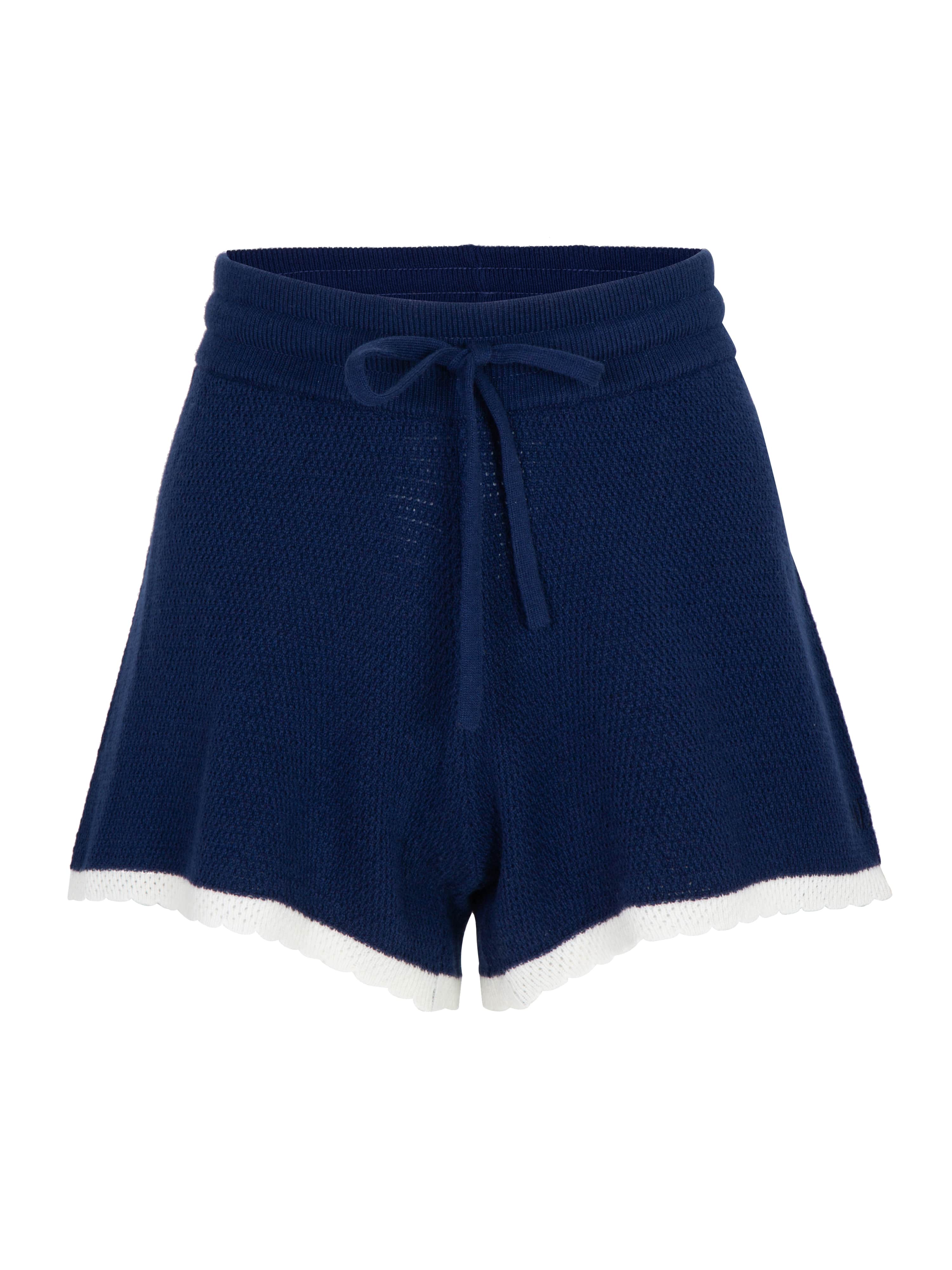 Skudeneshavn Strikket Shorts Blue Ink