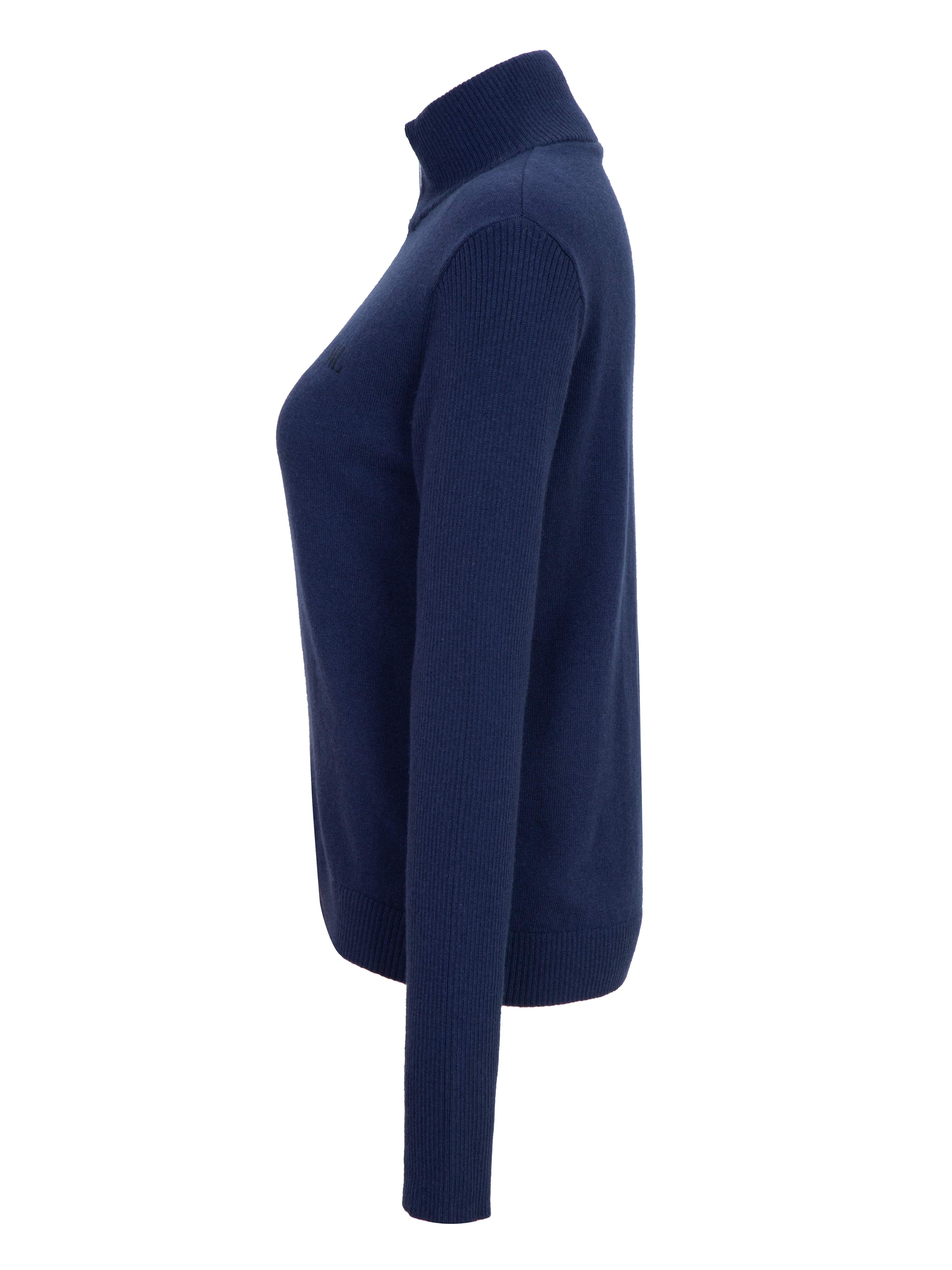 Skudeneshavn Half-zip Ullgenser Blue Ink