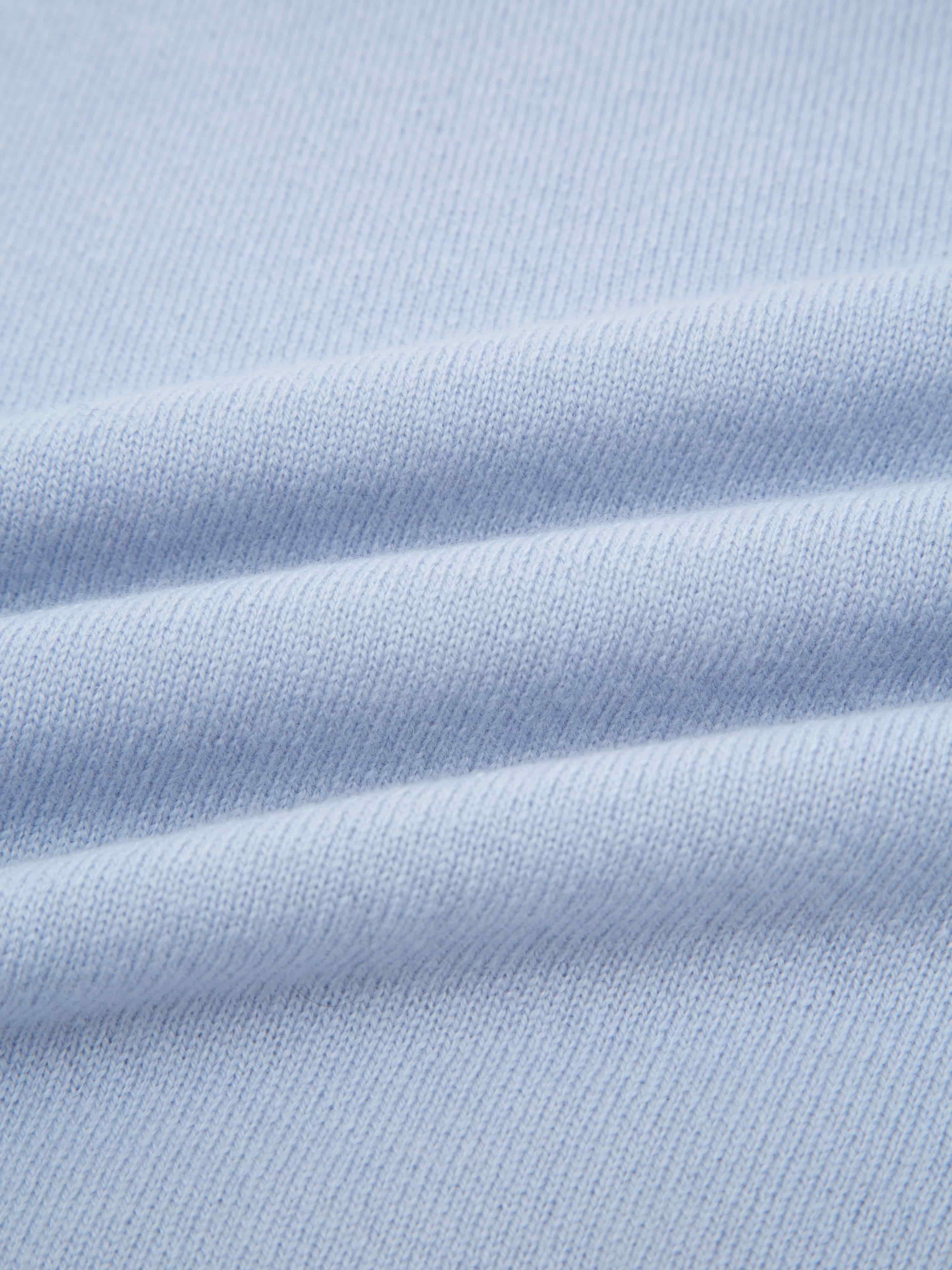 Skudeneshavn Half-zip Ullgenser Light Sky