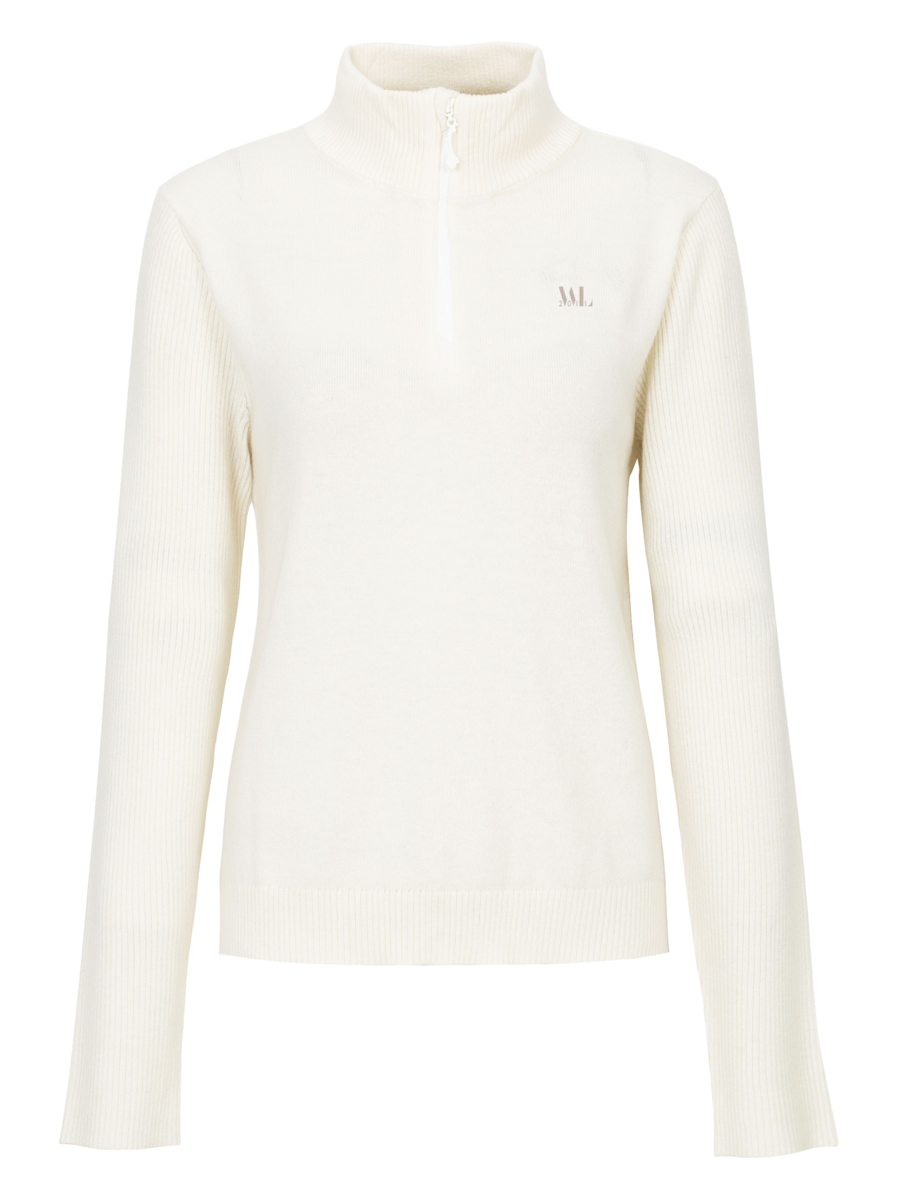 Skudeneshavn Half-zip Ullgenser Snow White