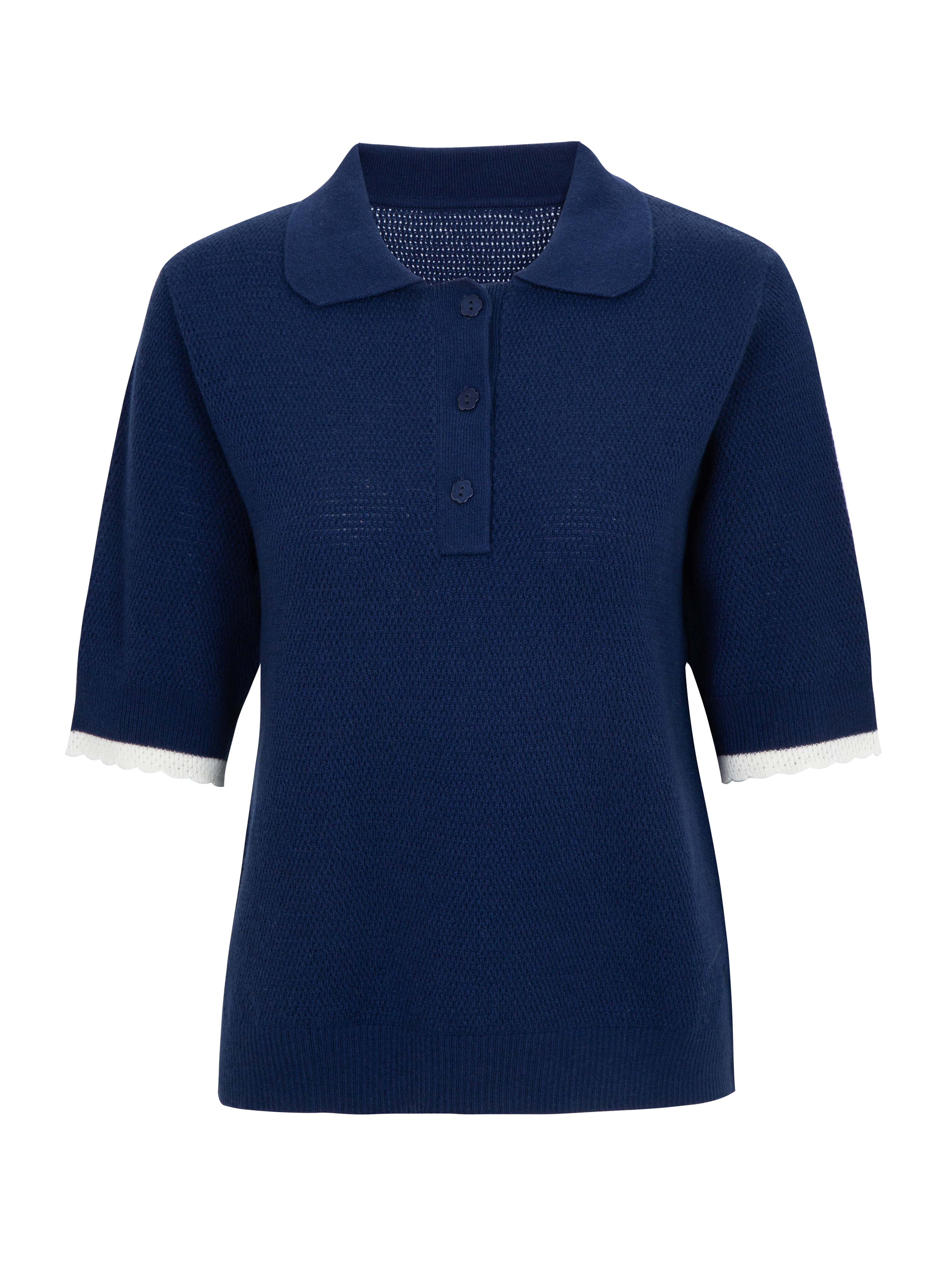 Skudeneshavn Strikket Topp Blue Ink