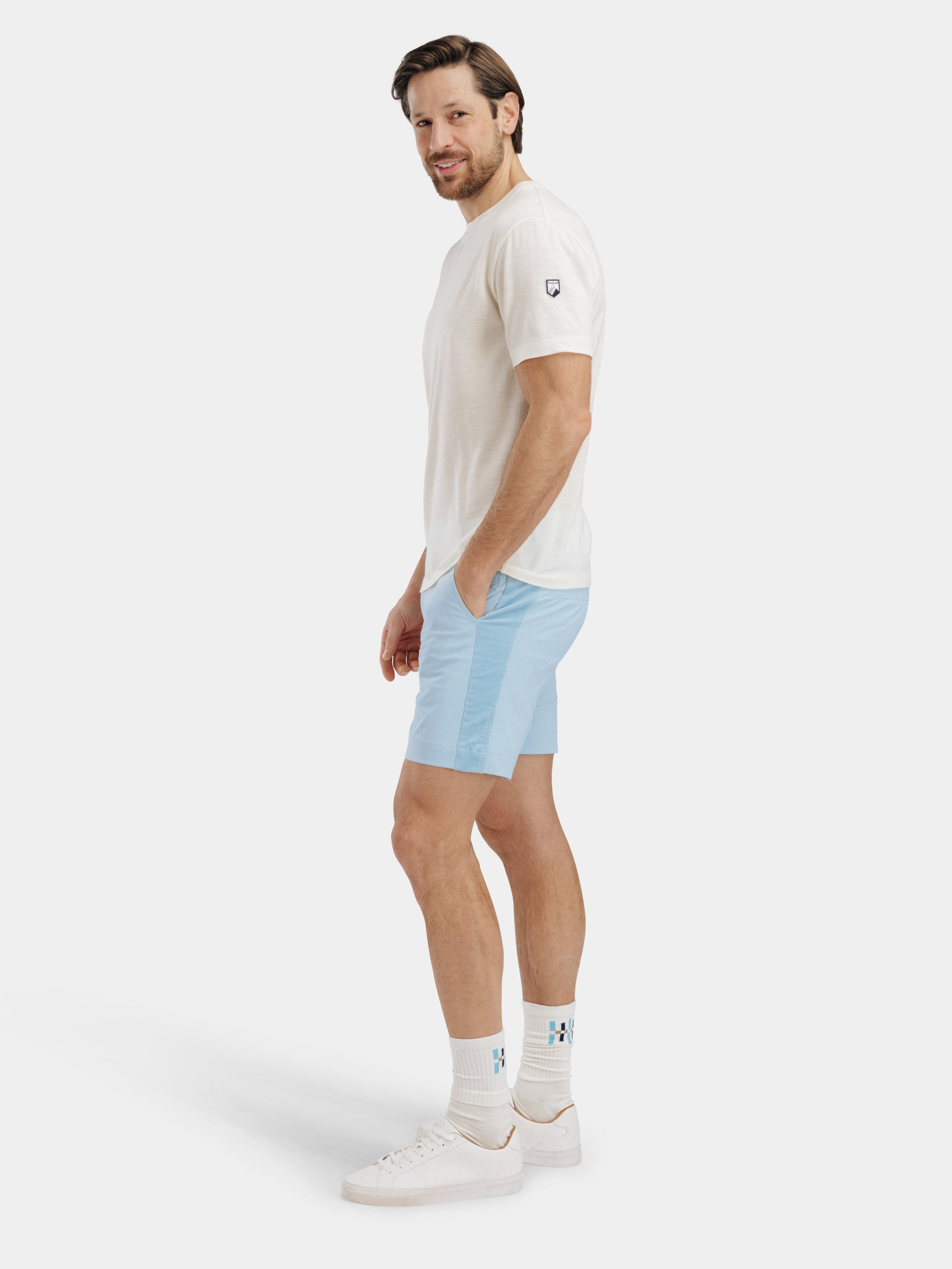 Romsdalseggen Cord Shorts  Light Sky