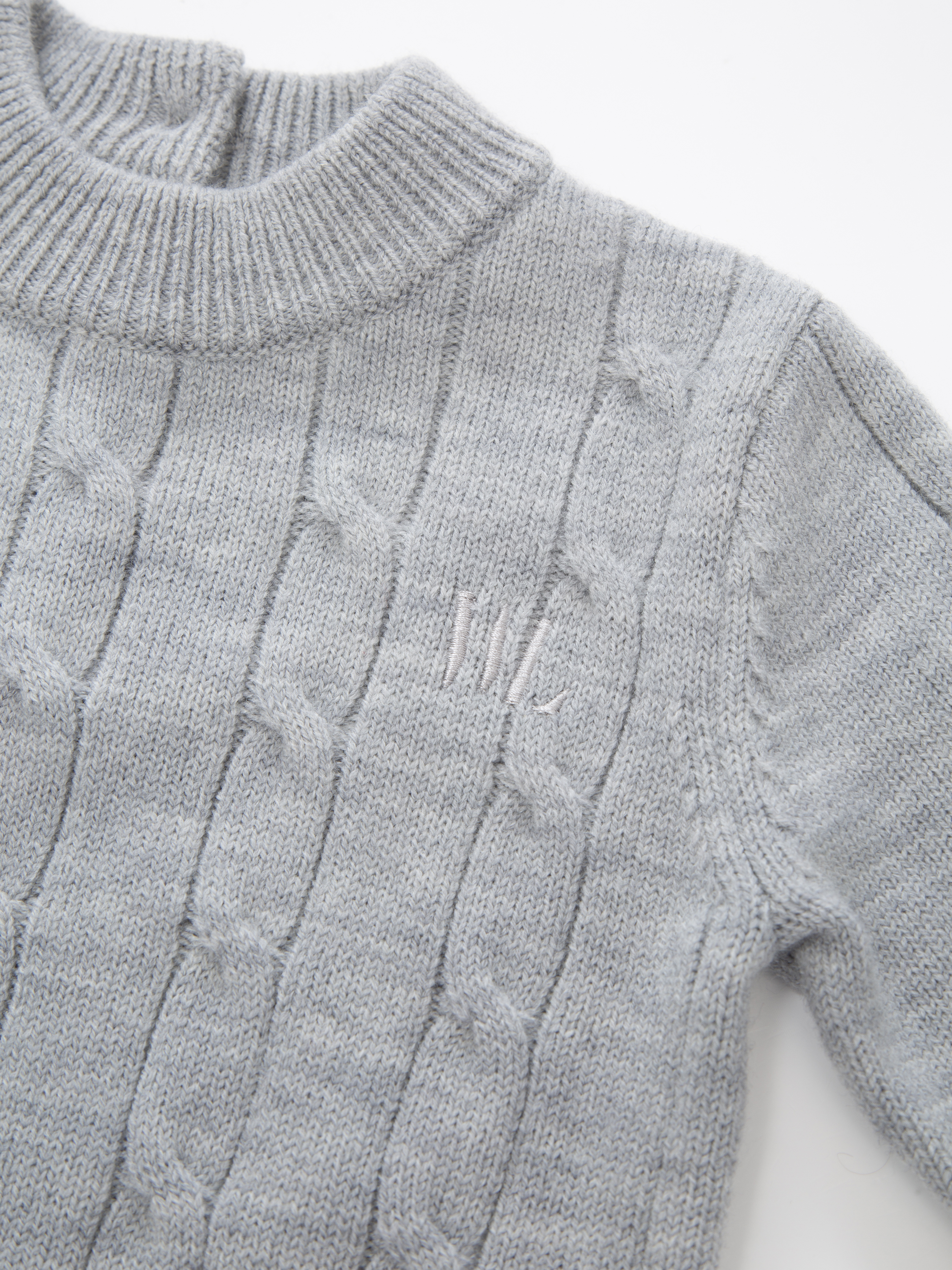 Bitihorn Ulldress 0-3 år Light Grey Melange