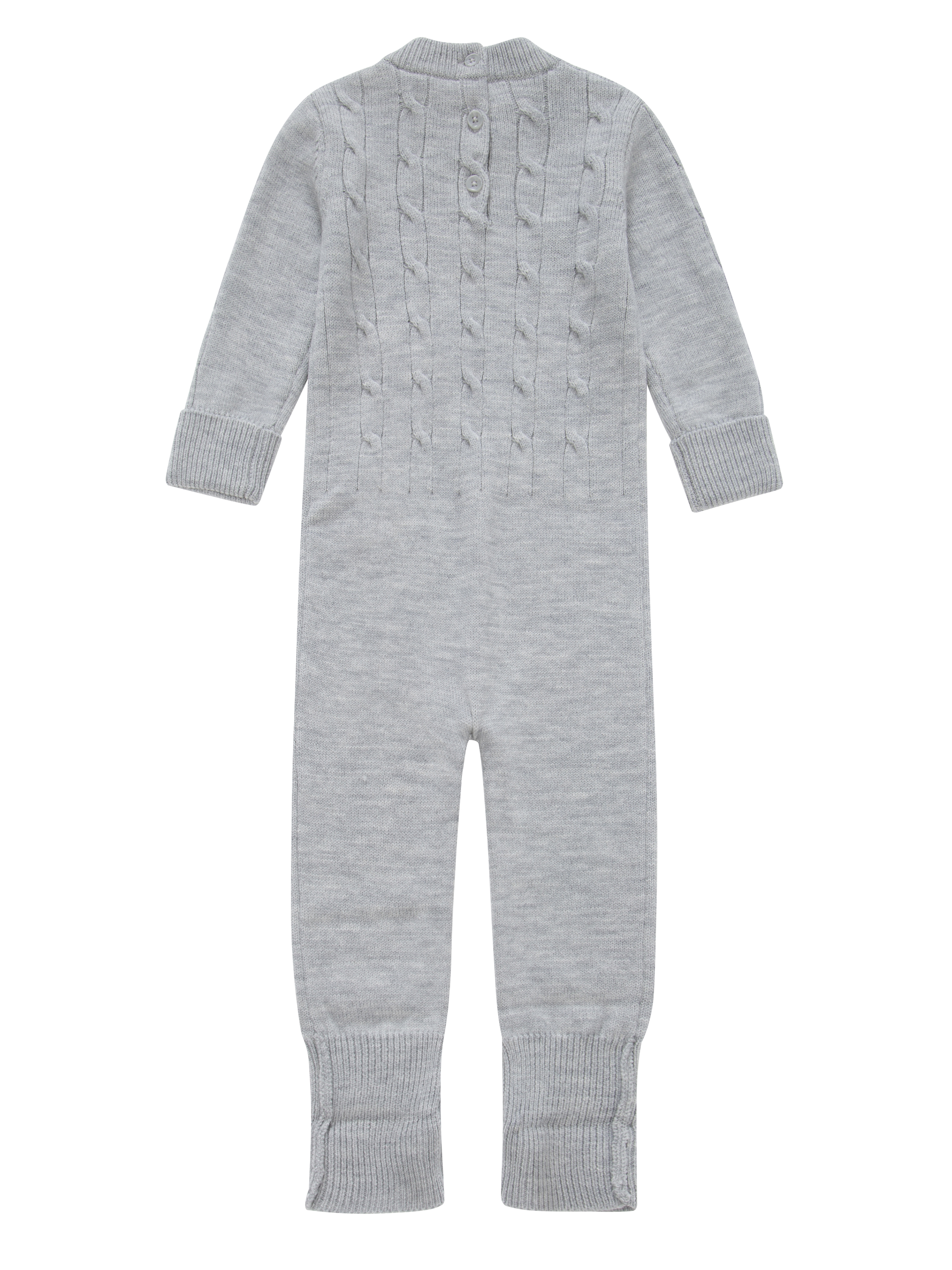 Bitihorn Ulldress 0-3 år Light Grey Melange