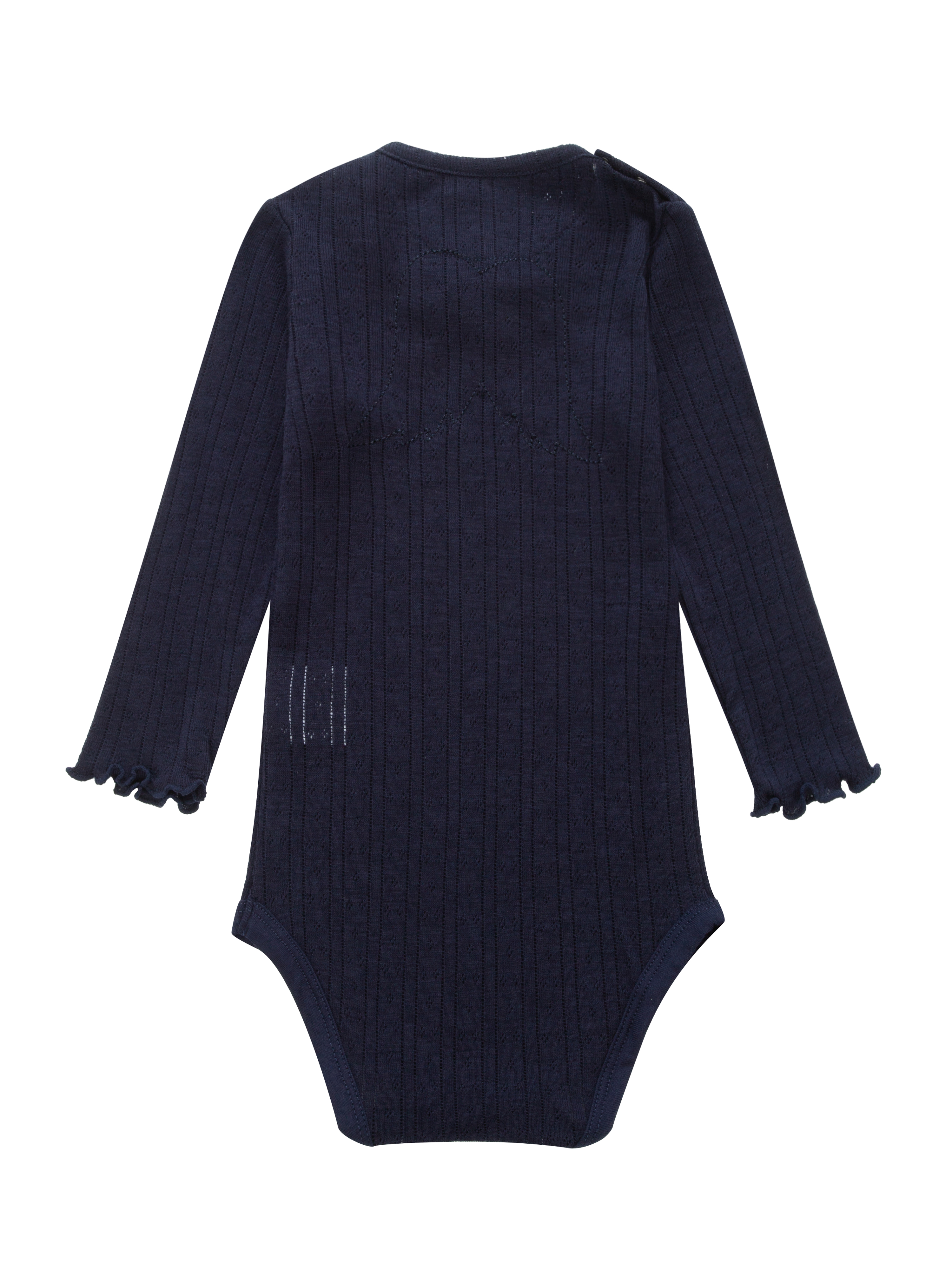 Visbretinden Pointelle Ullbody  Blue Ink