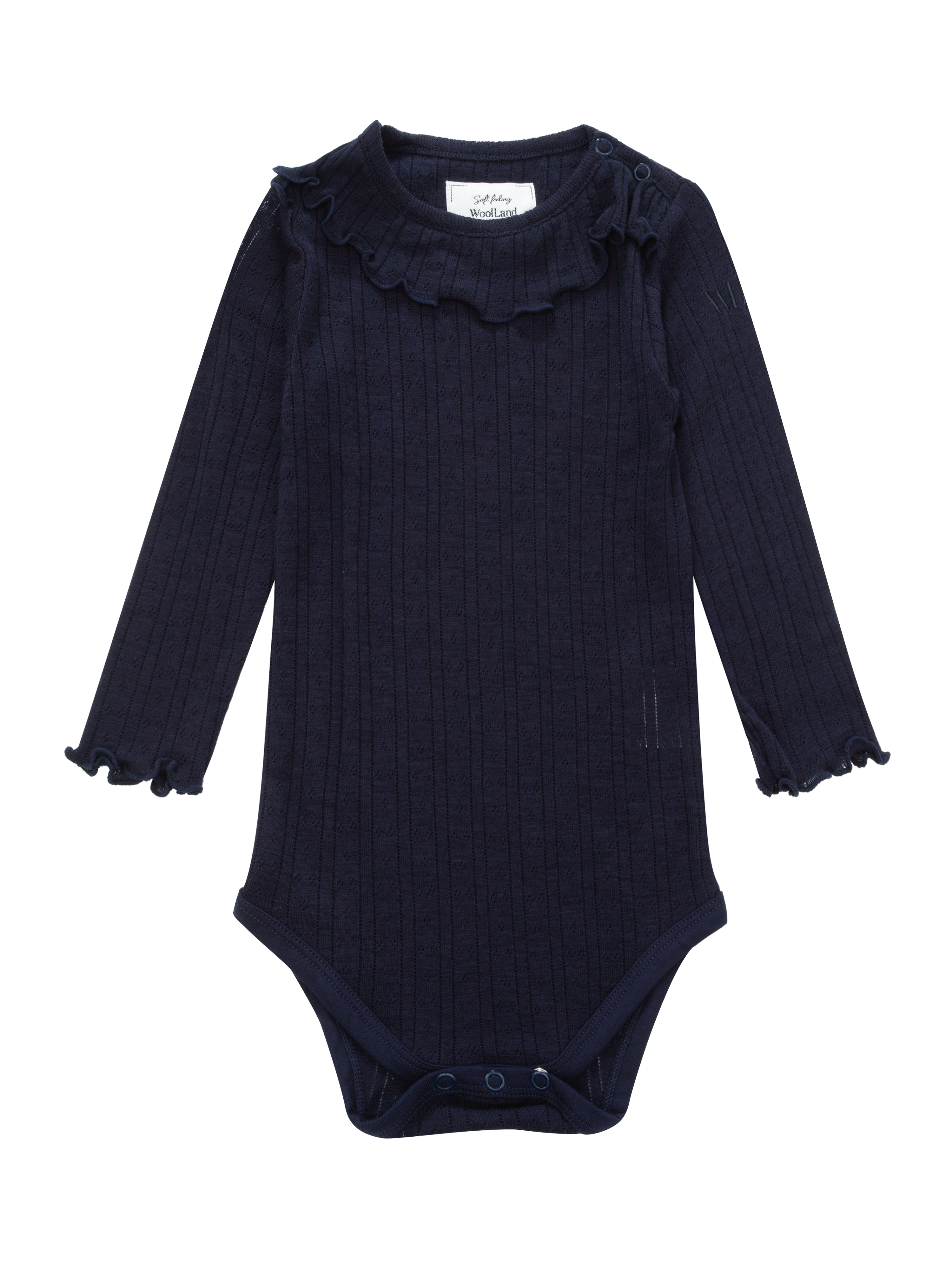 Visbretinden Pointelle Ullbody  Blue Ink