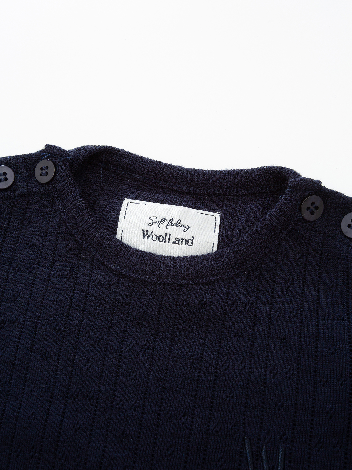 Visbretinden Pointelle Ullbody  Blue Ink