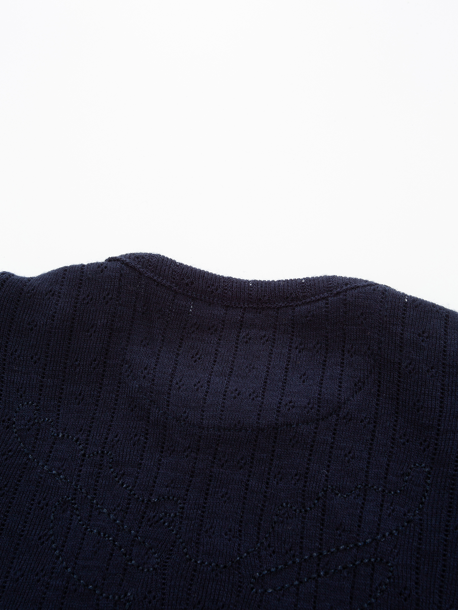 Visbretinden Pointelle Ullbody  Blue Ink