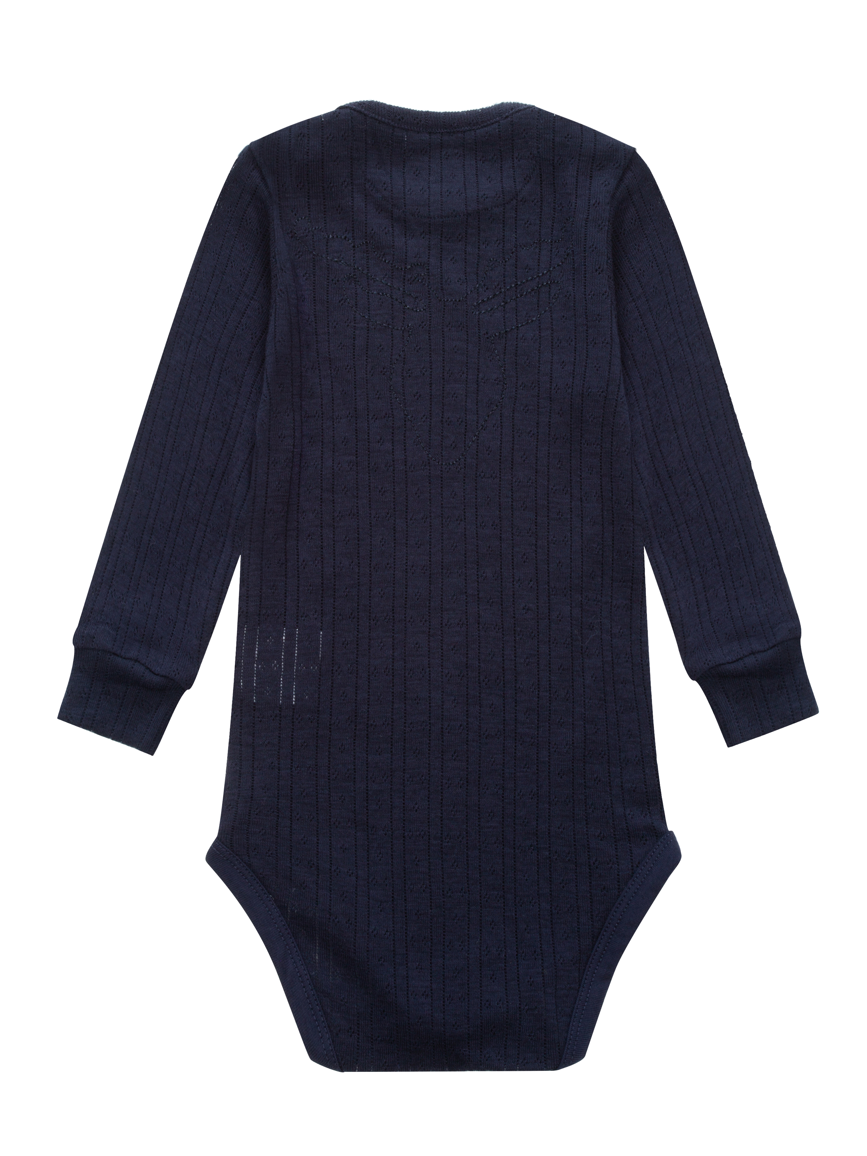 Visbretinden Pointelle Ullbody  Blue Ink