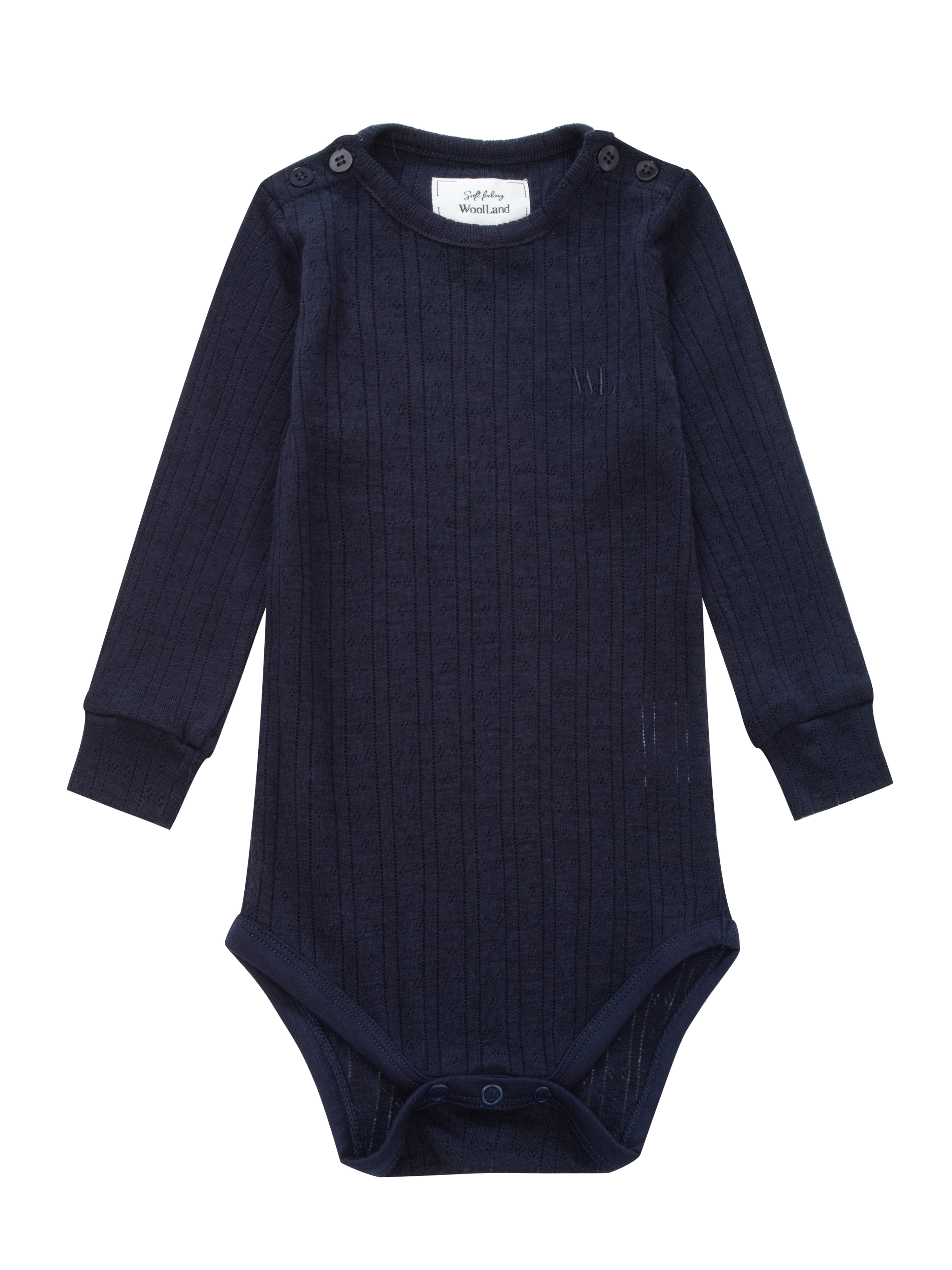 Visbretinden Pointelle Ullbody  Blue Ink