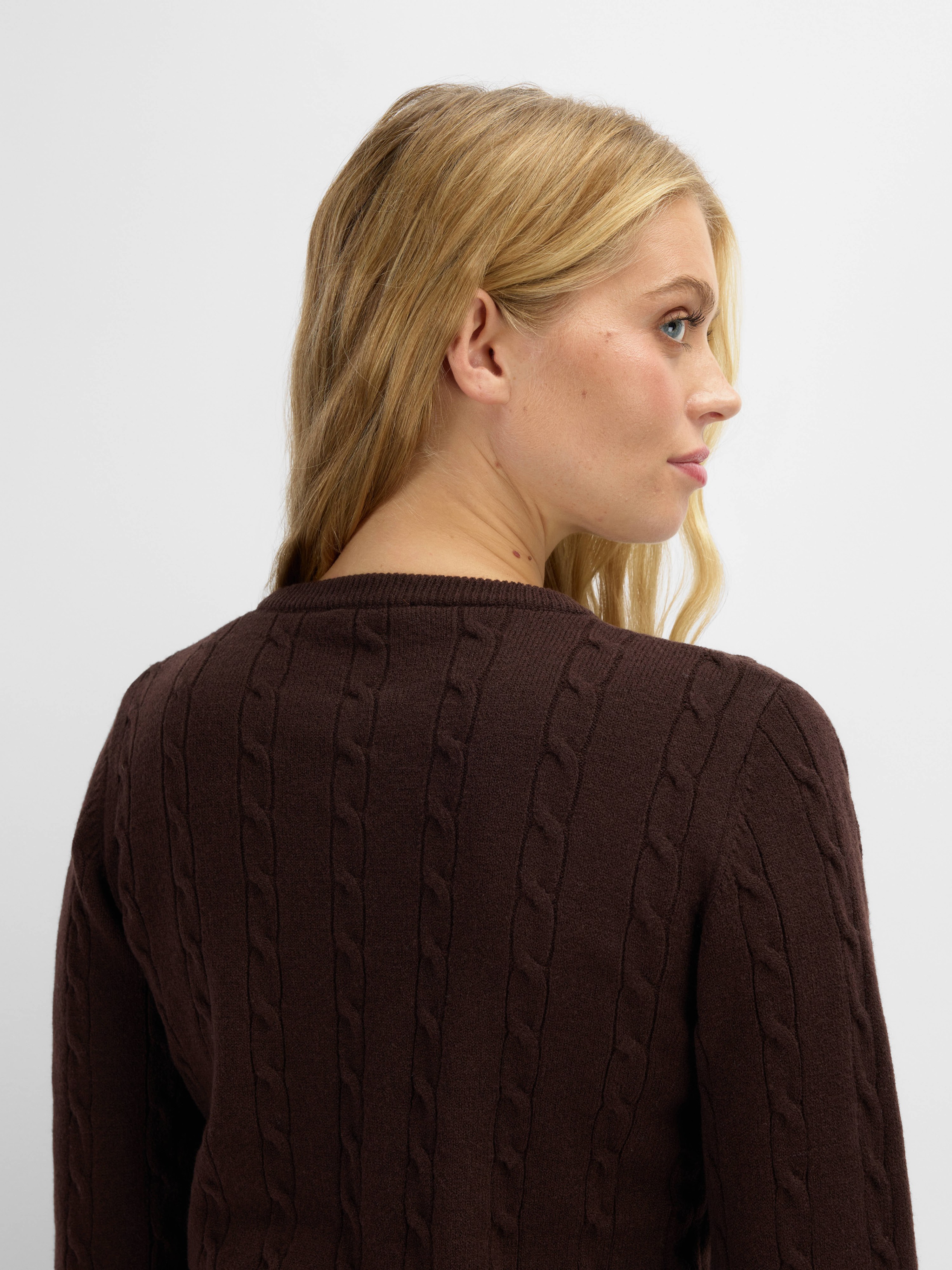 Bitihorn Strikkegenser  Dark Brown