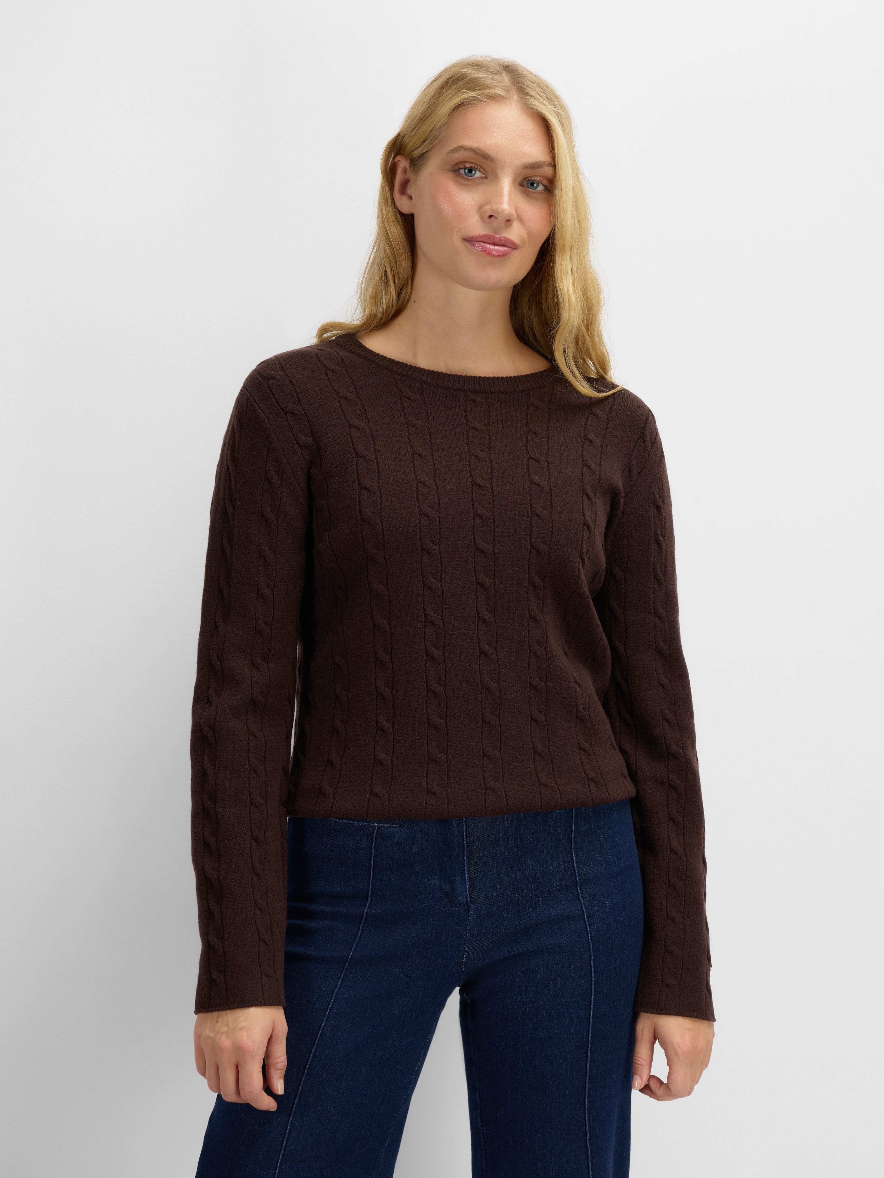 Bitihorn Strikkegenser  Dark Brown
