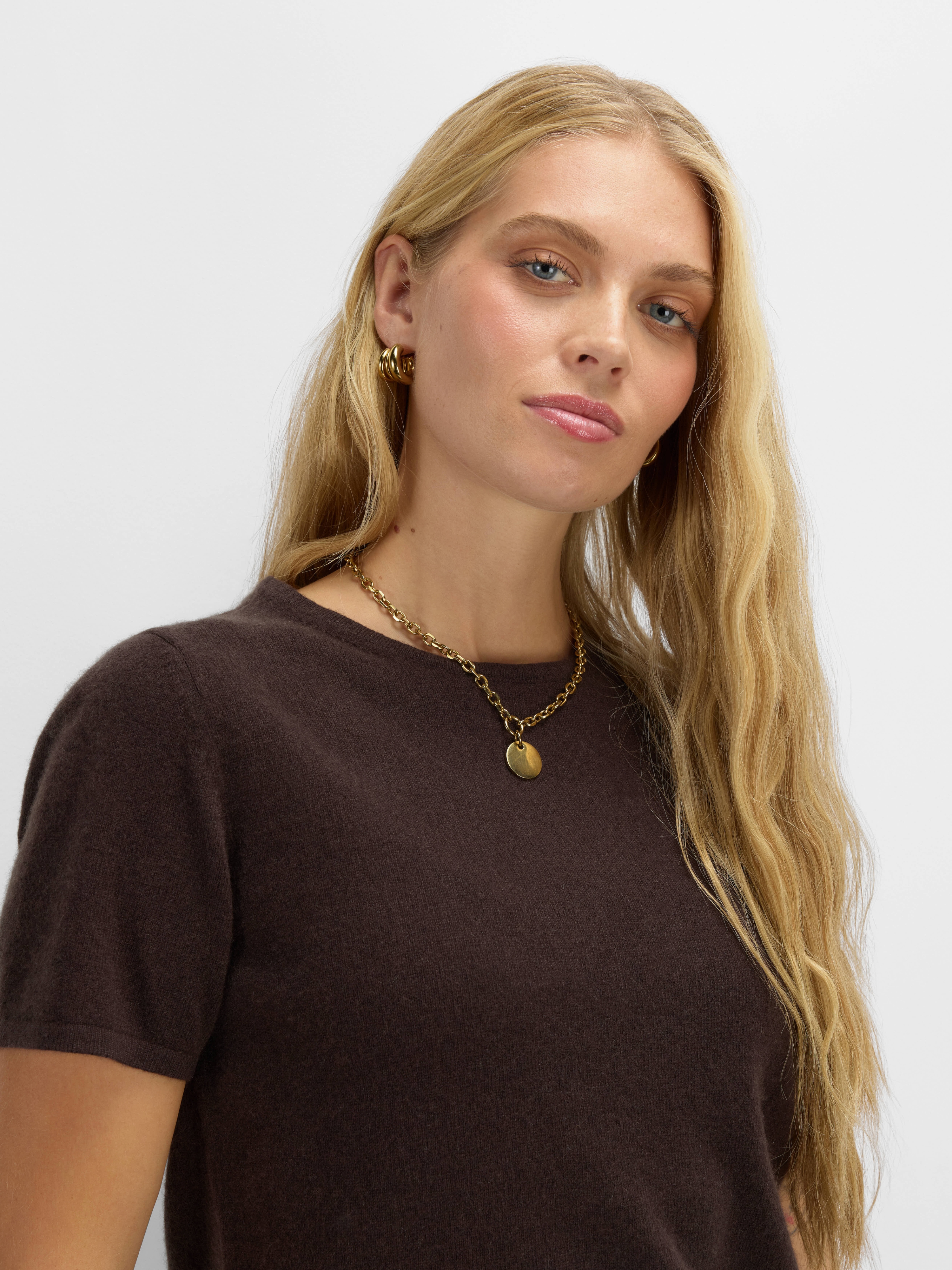 Loftet Kashmir T-skjorte Dark Brown