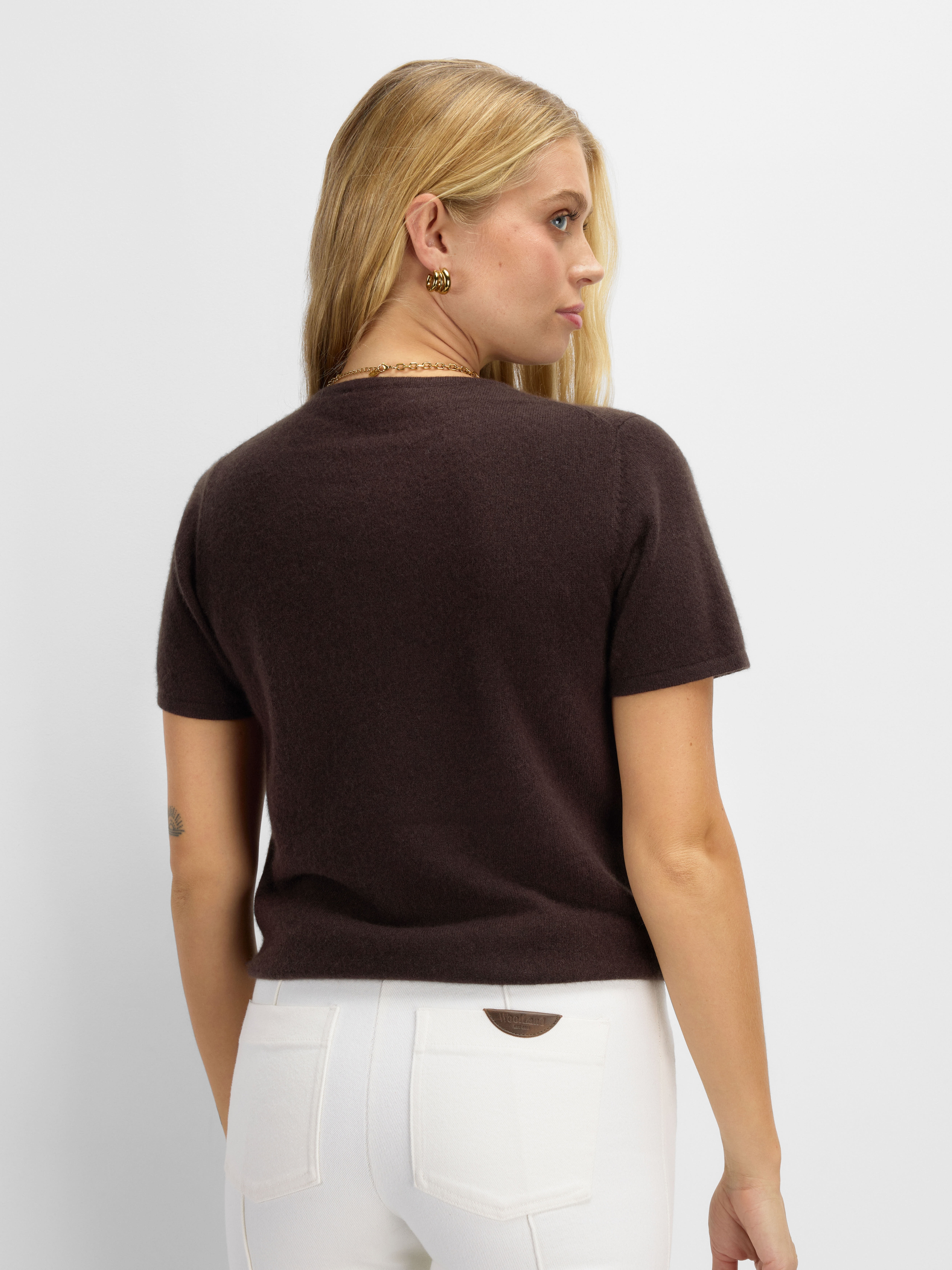 Loftet Kashmir T-skjorte Dark Brown