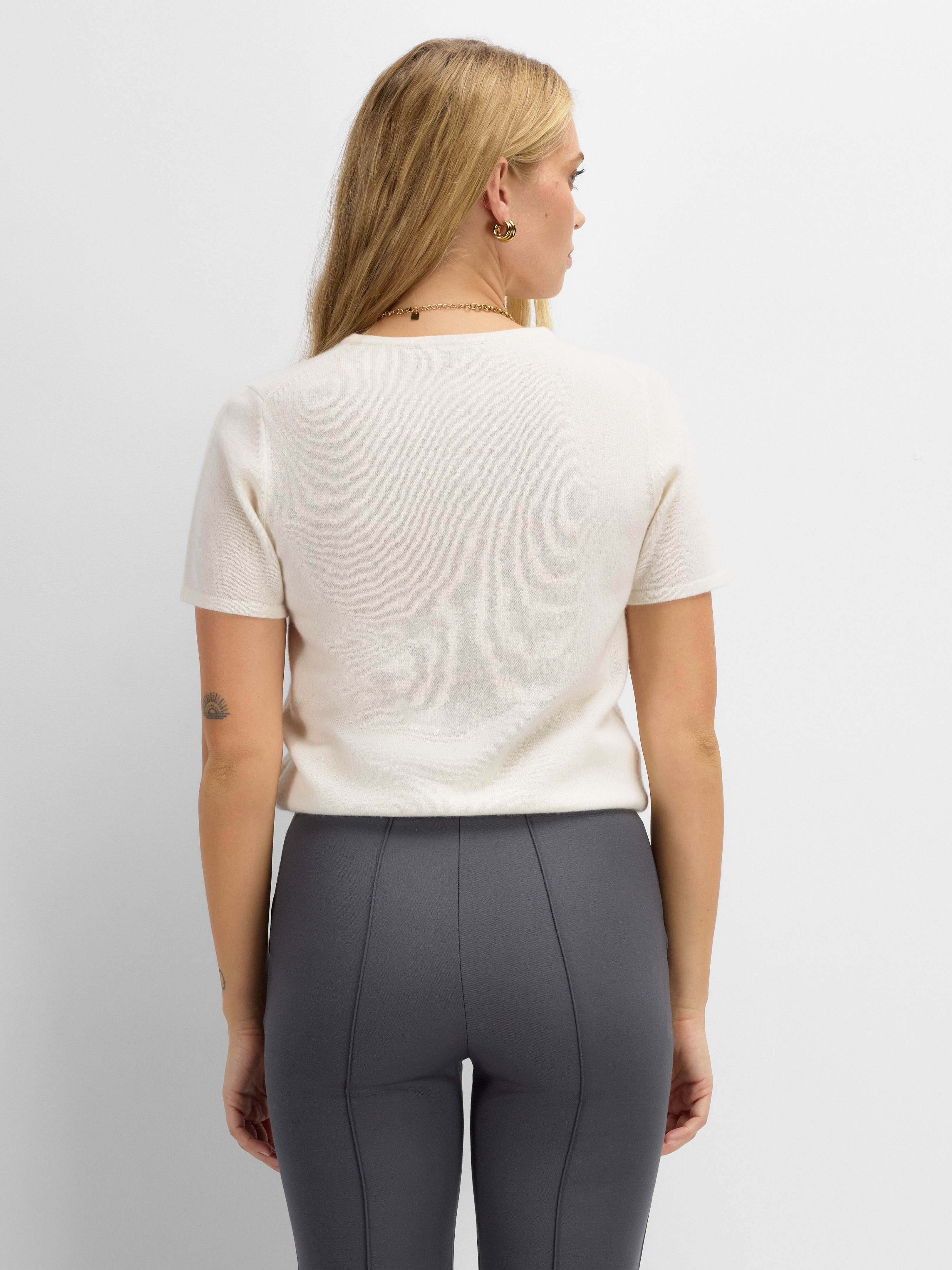 Loftet Kashmir T-skjorte Cream