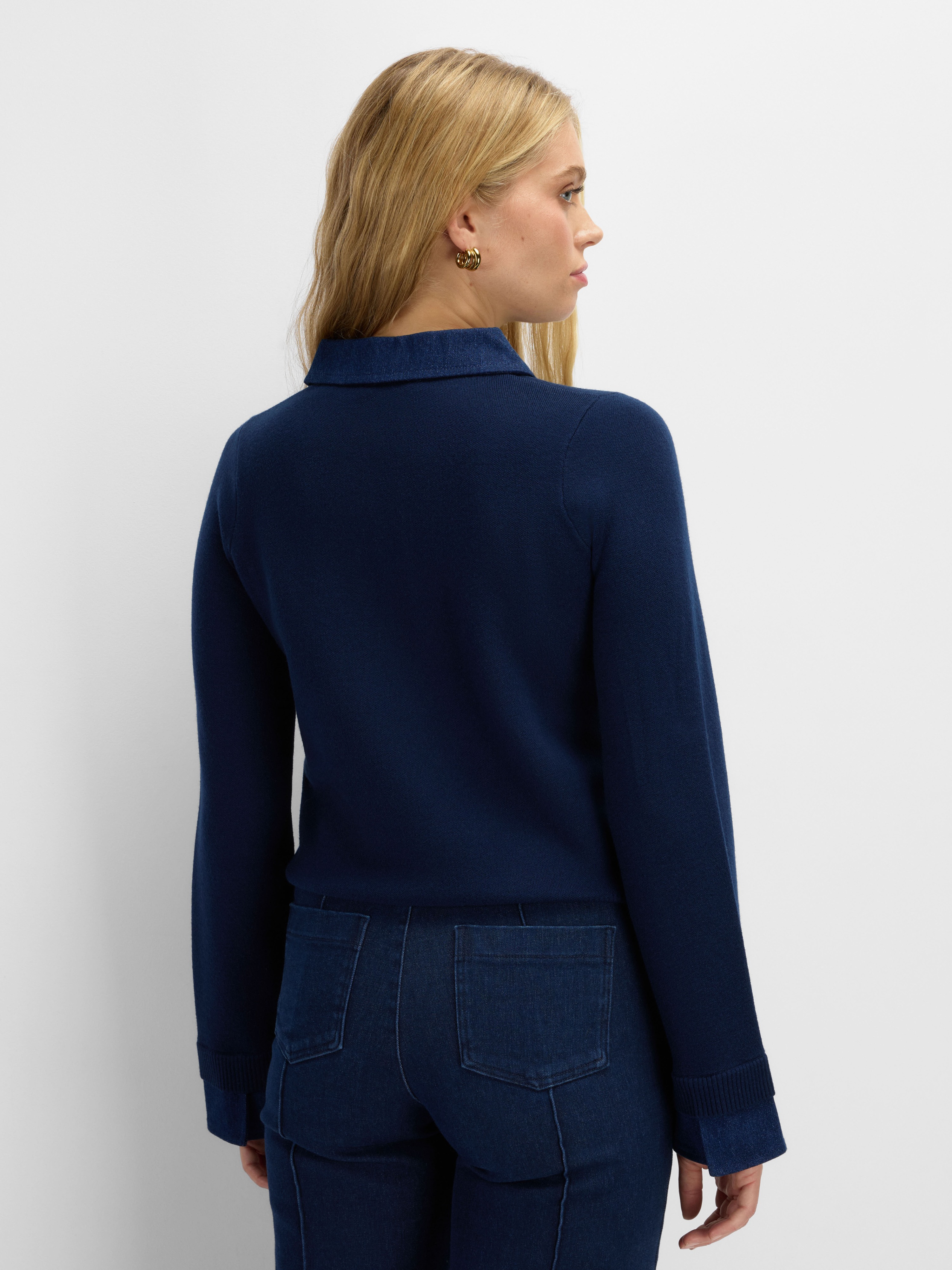 Ravntind Strikkegenser Blue Ink