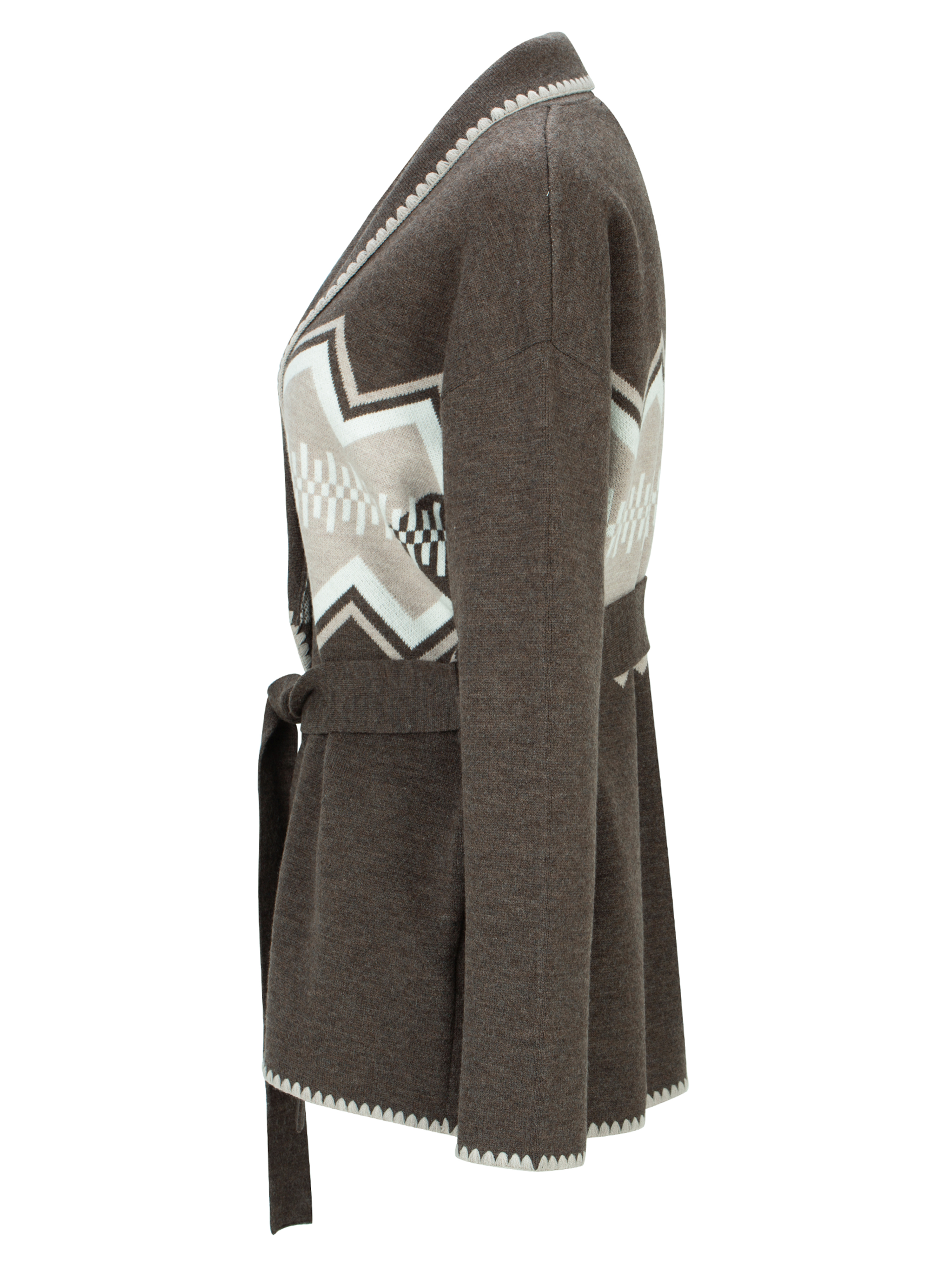 Rondslottet Strikkejakke Dark Brown
