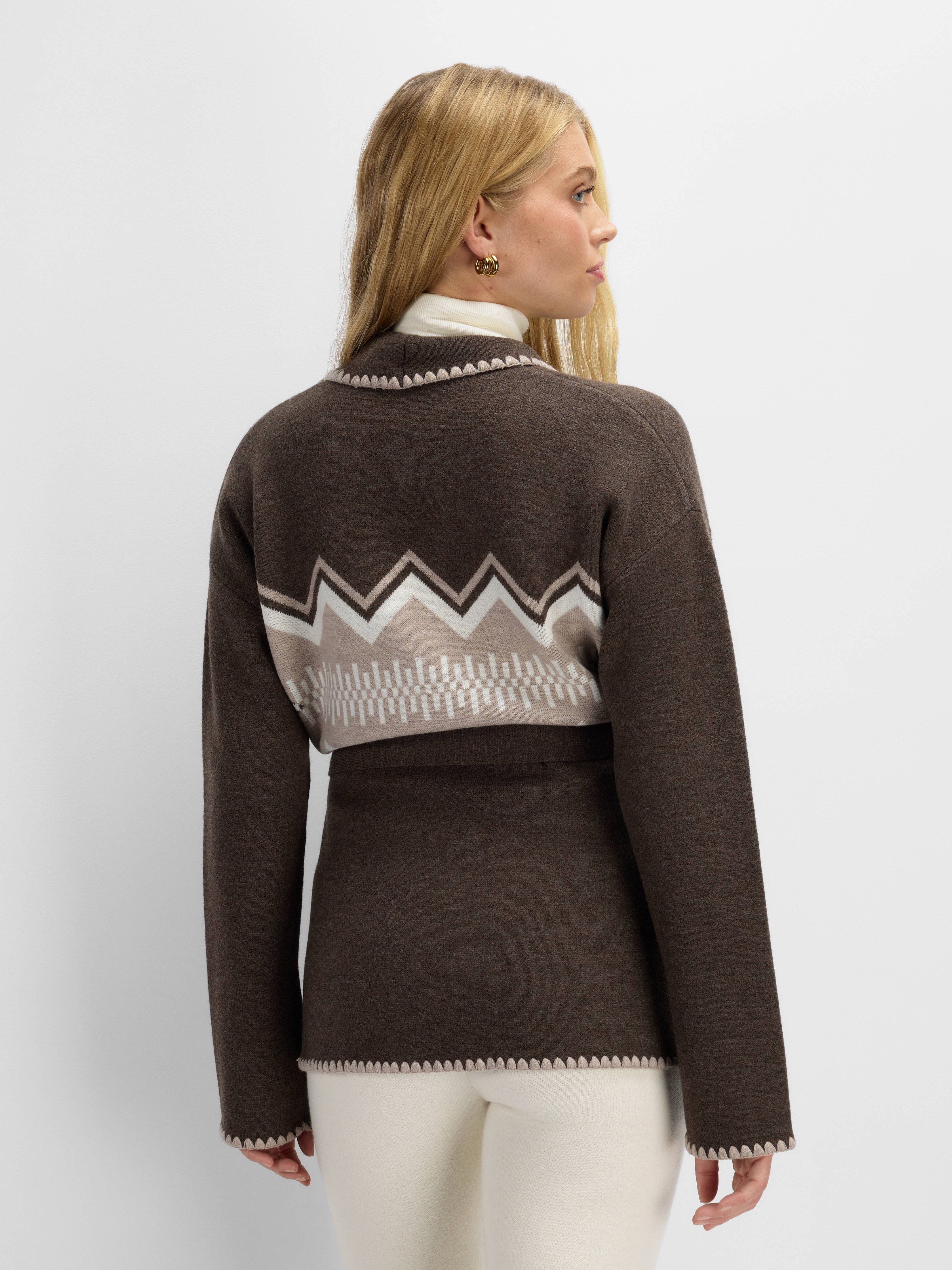 Rondslottet Strikkejakke Dark Brown