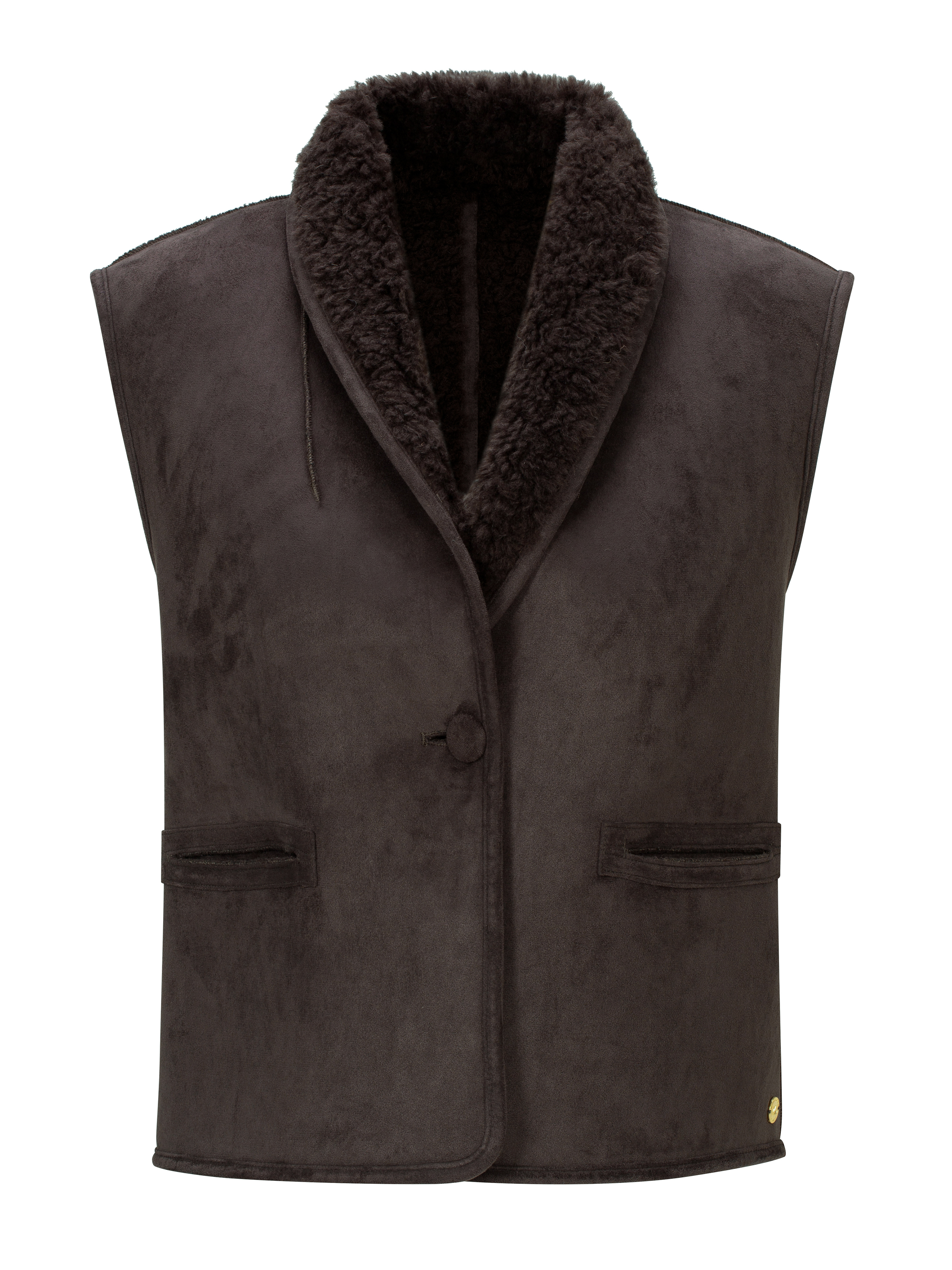 Solbakken Lammeull Vest Mocca
