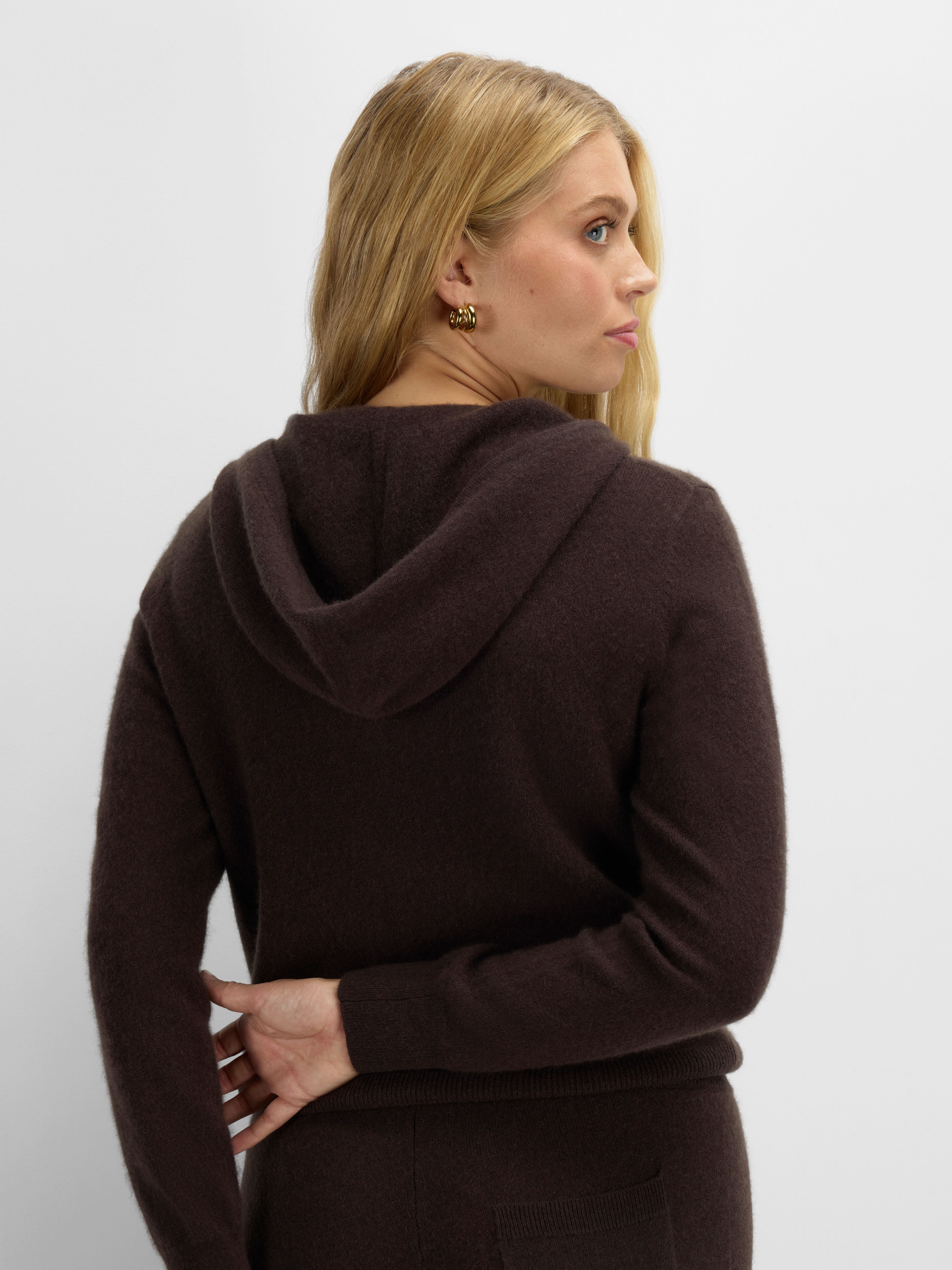 Stortoppen Kashmirjakke Dark Brown