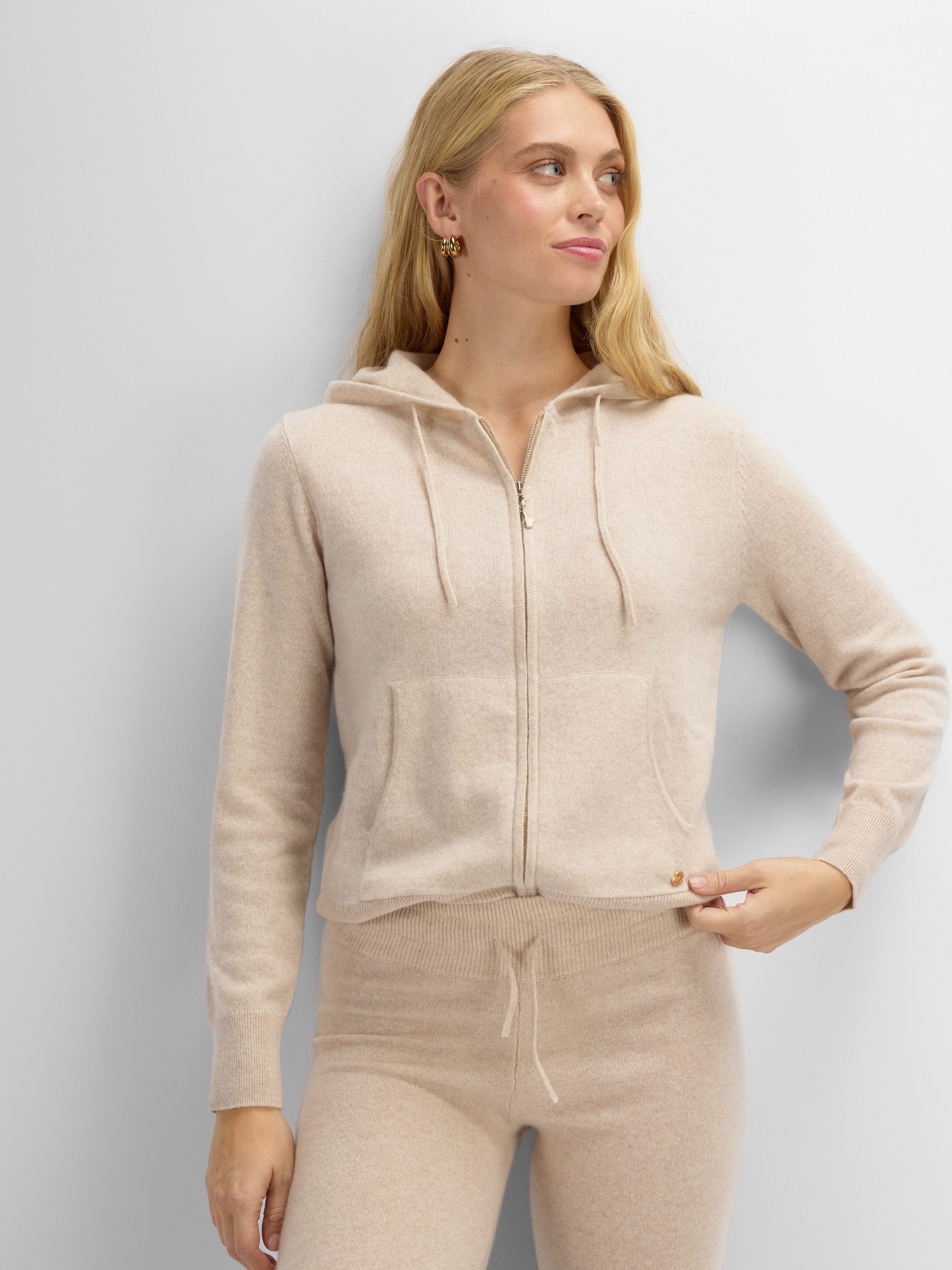 Stortoppen Kashmirjakke Light Sand Melange