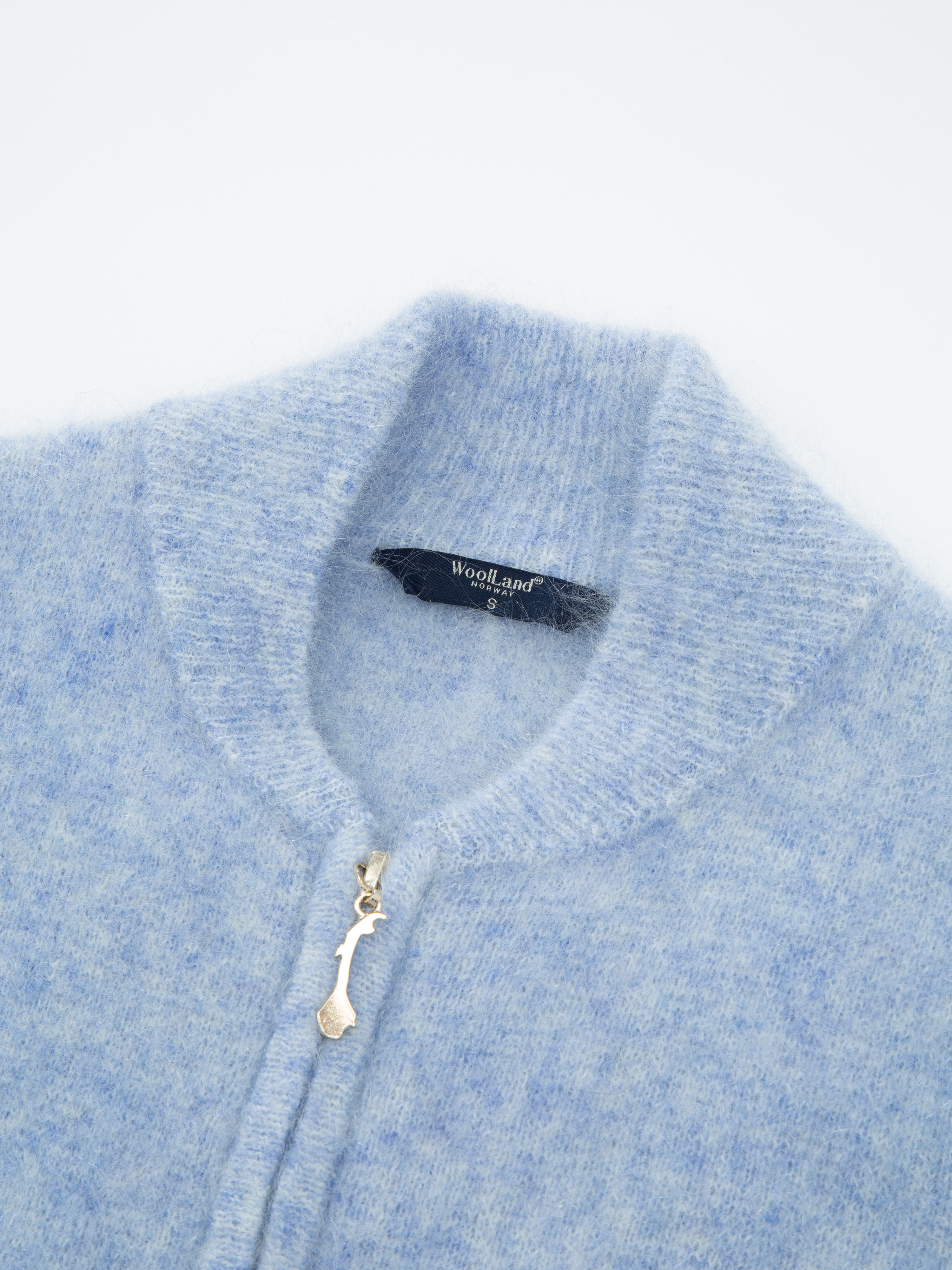 Tinden Strikkejakke Light Blue Melange