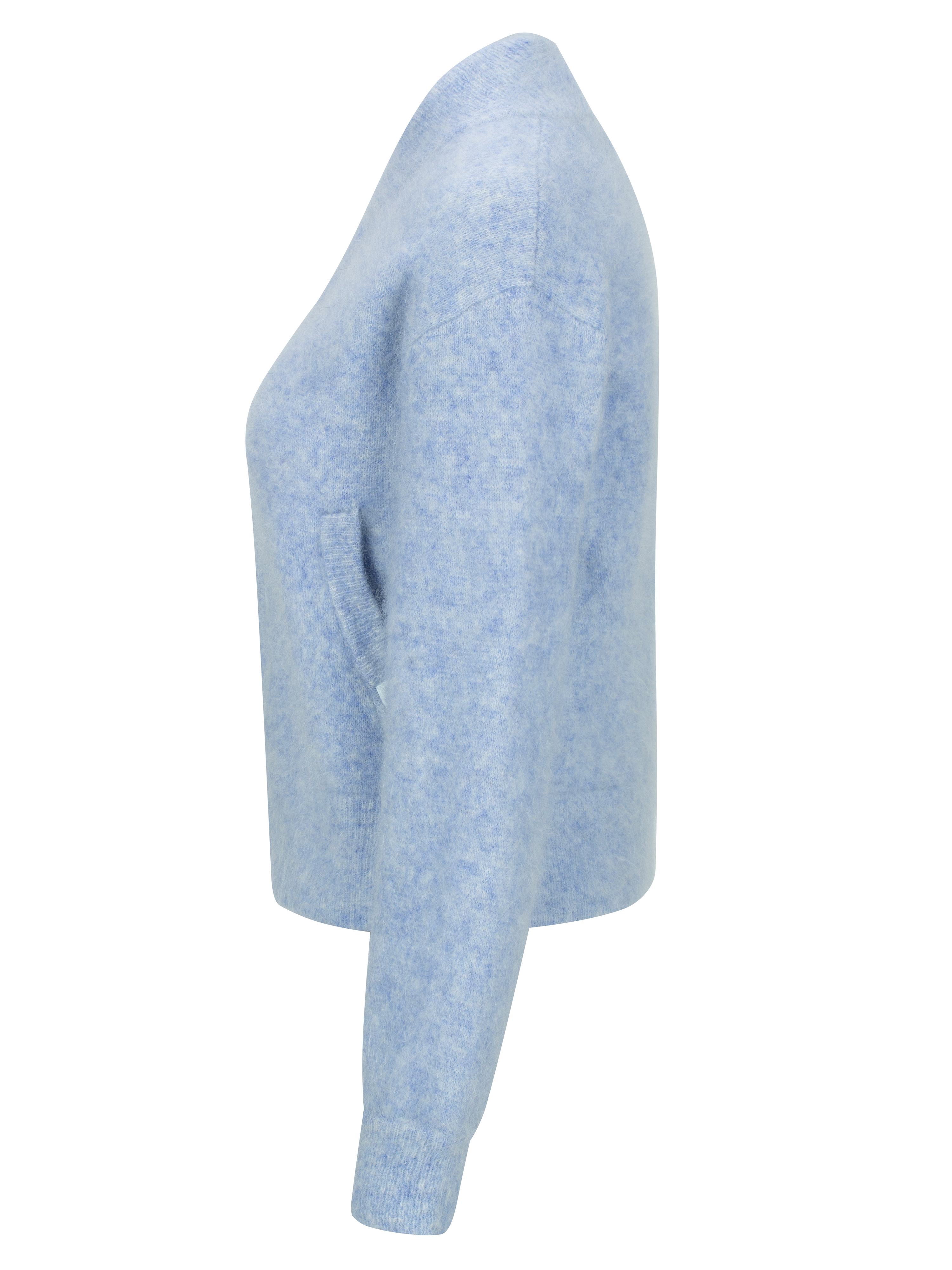 Tinden Strikkejakke Light Blue Melange