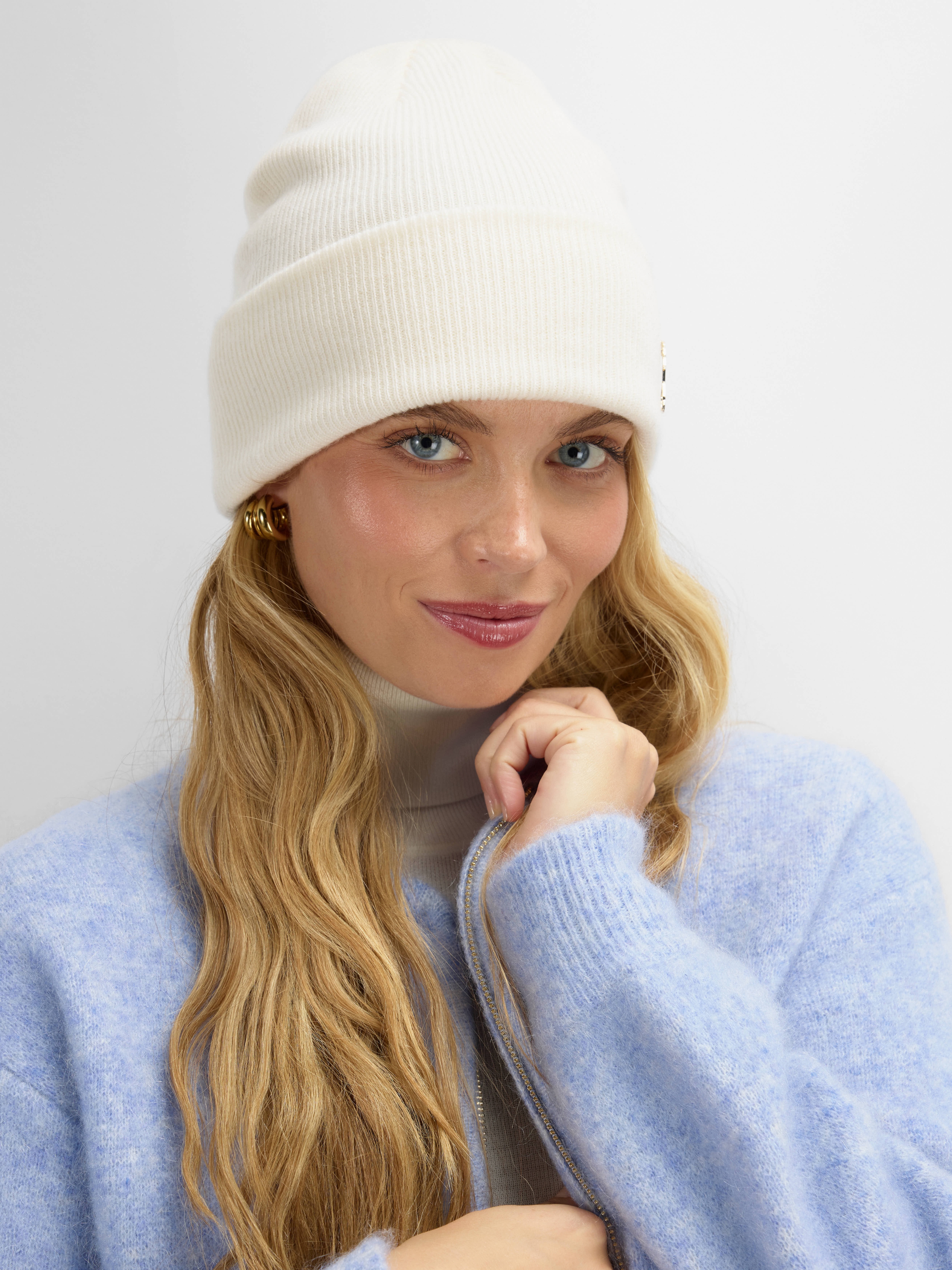 Tinden Strikkejakke Light Blue Melange