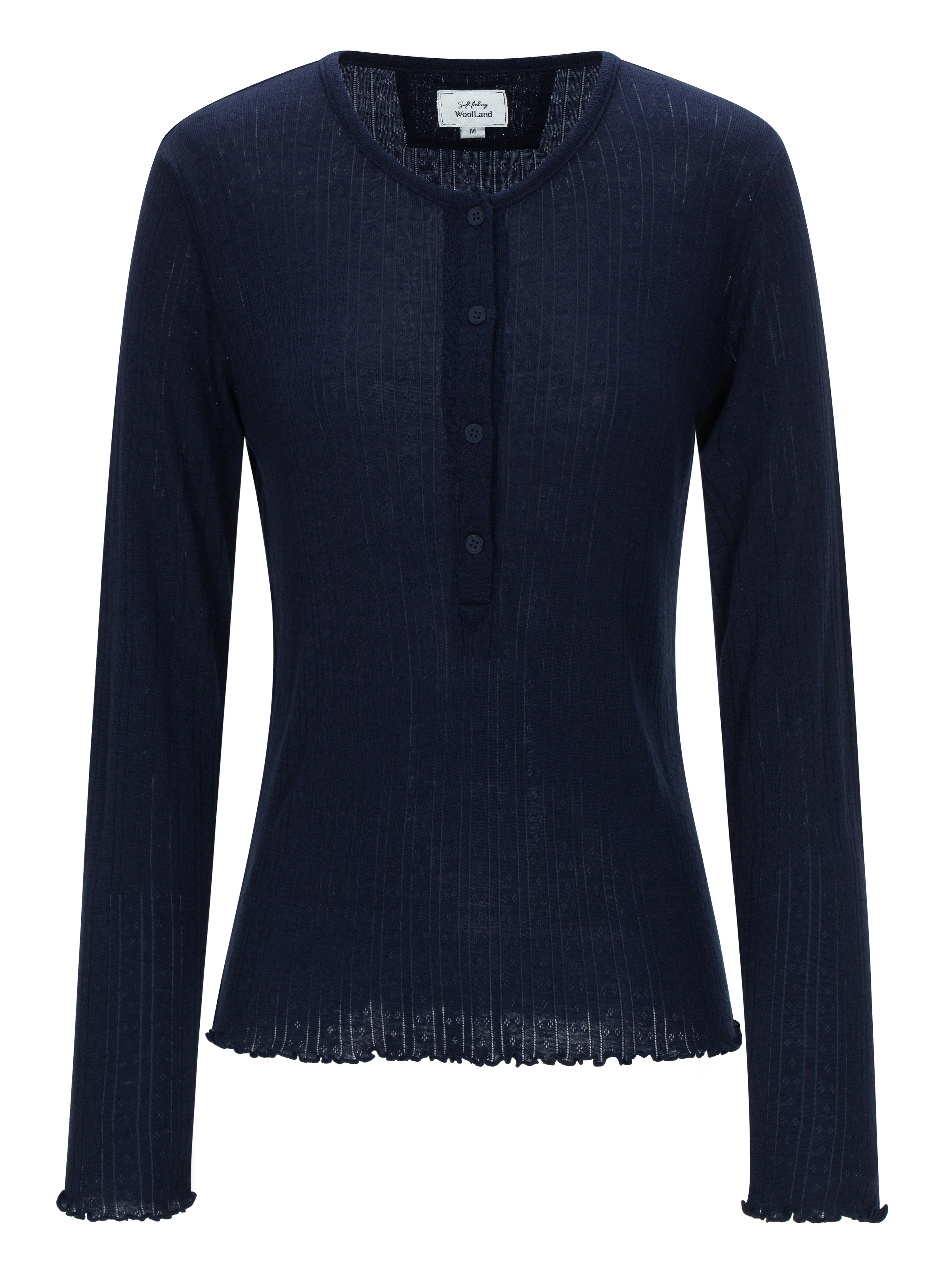 Visbretinden Pointelle Ulltopp Blue Ink