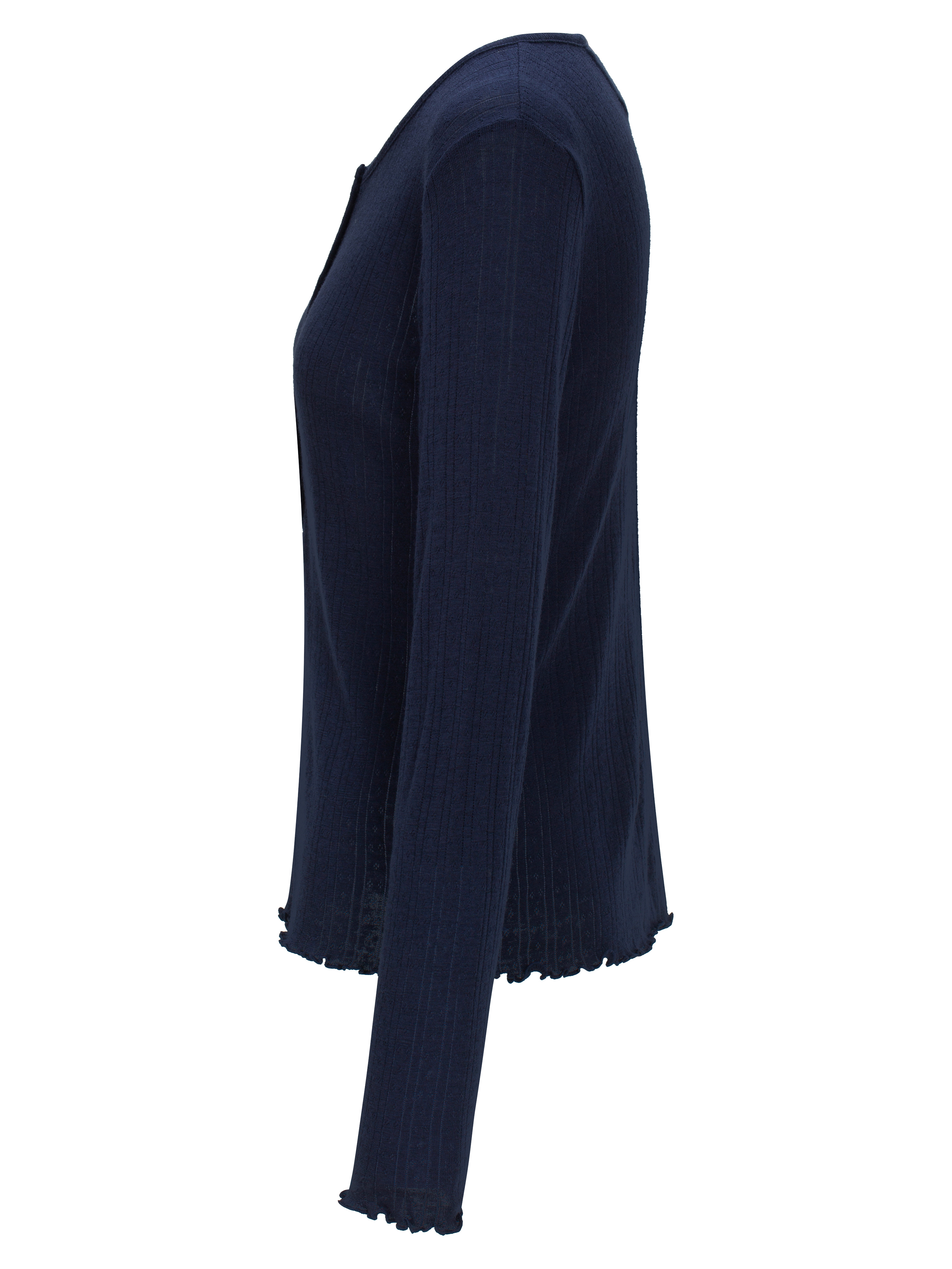 Visbretinden Pointelle Ulltopp Blue Ink