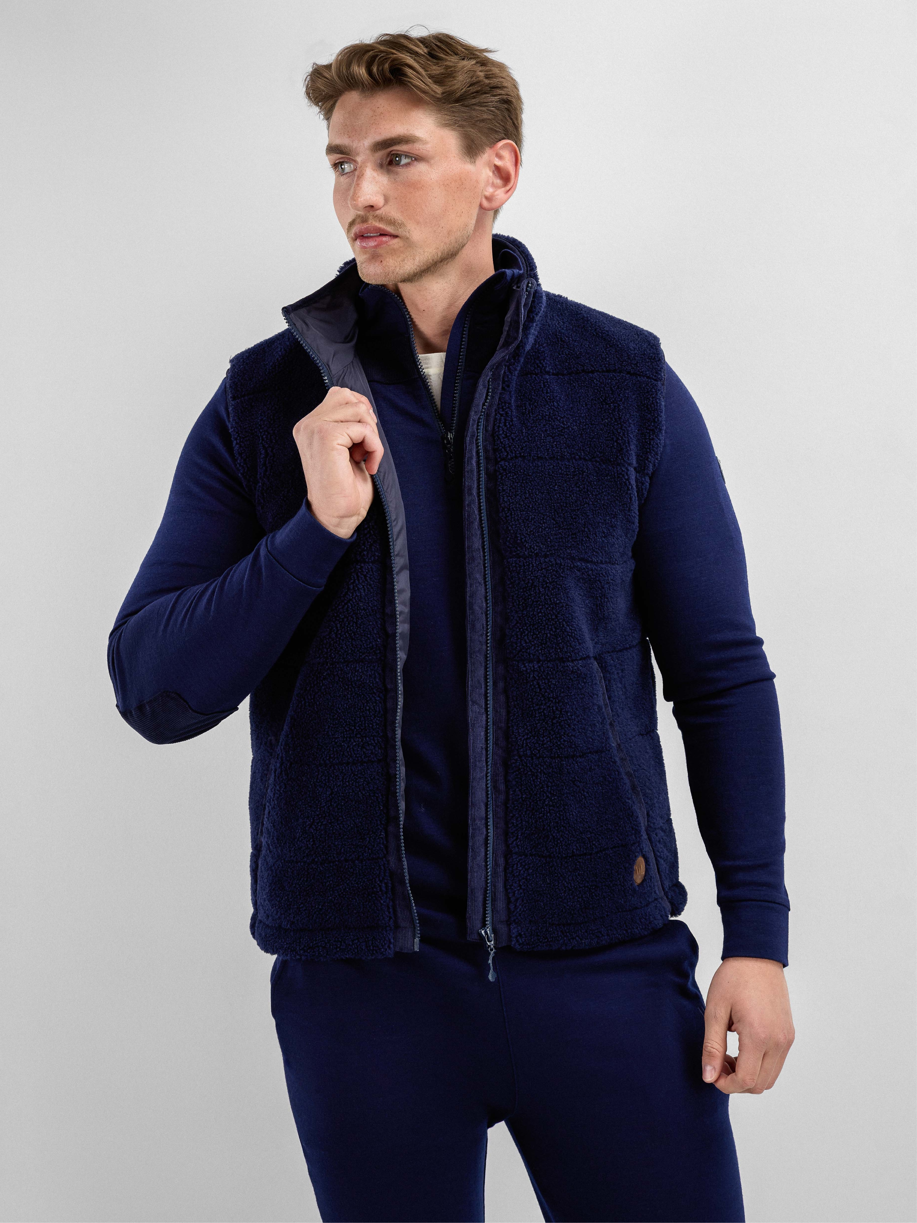 Nusfjord Fleece Vest Blue Ink