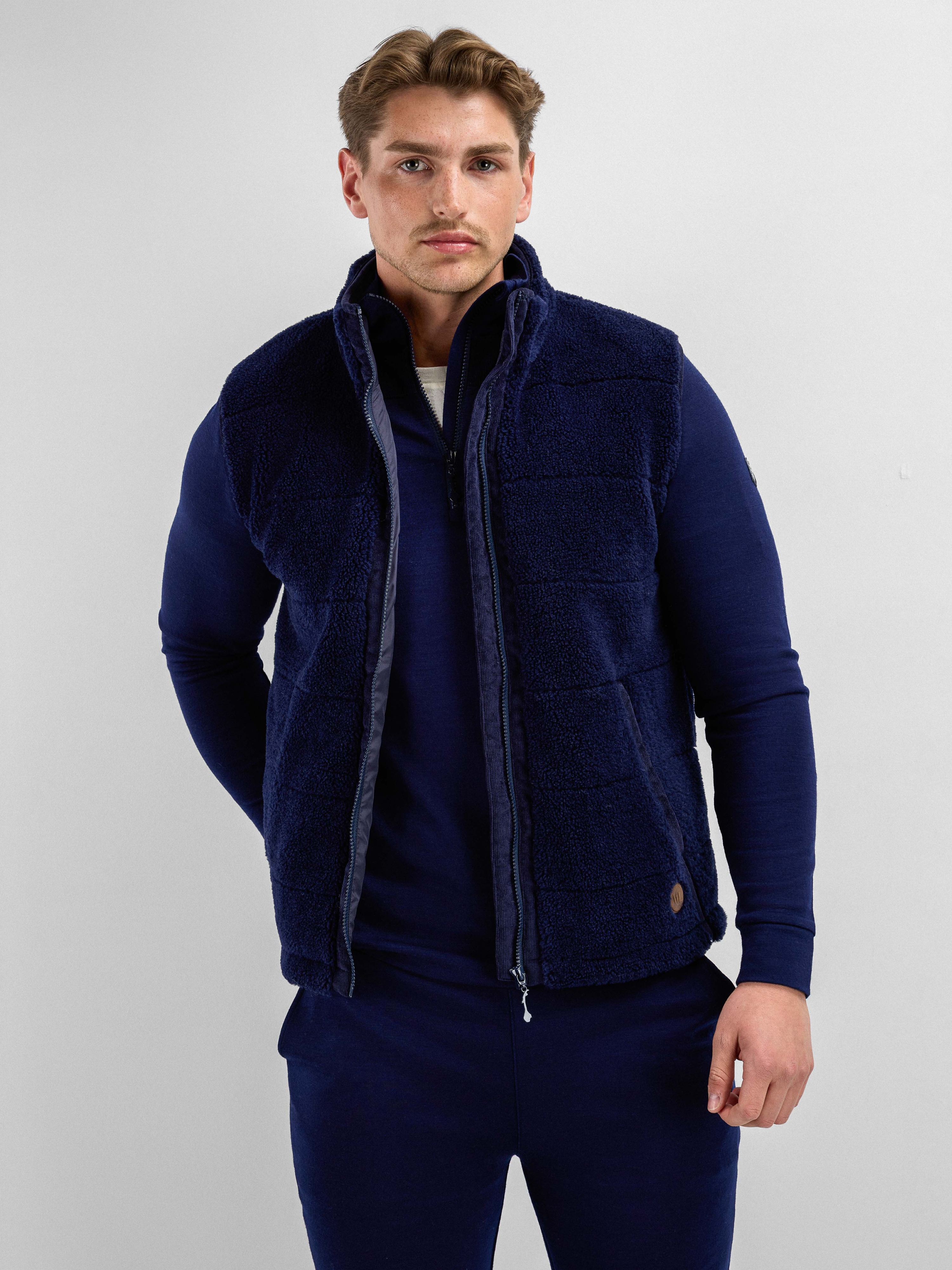 Nusfjord Fleece Vest Blue Ink