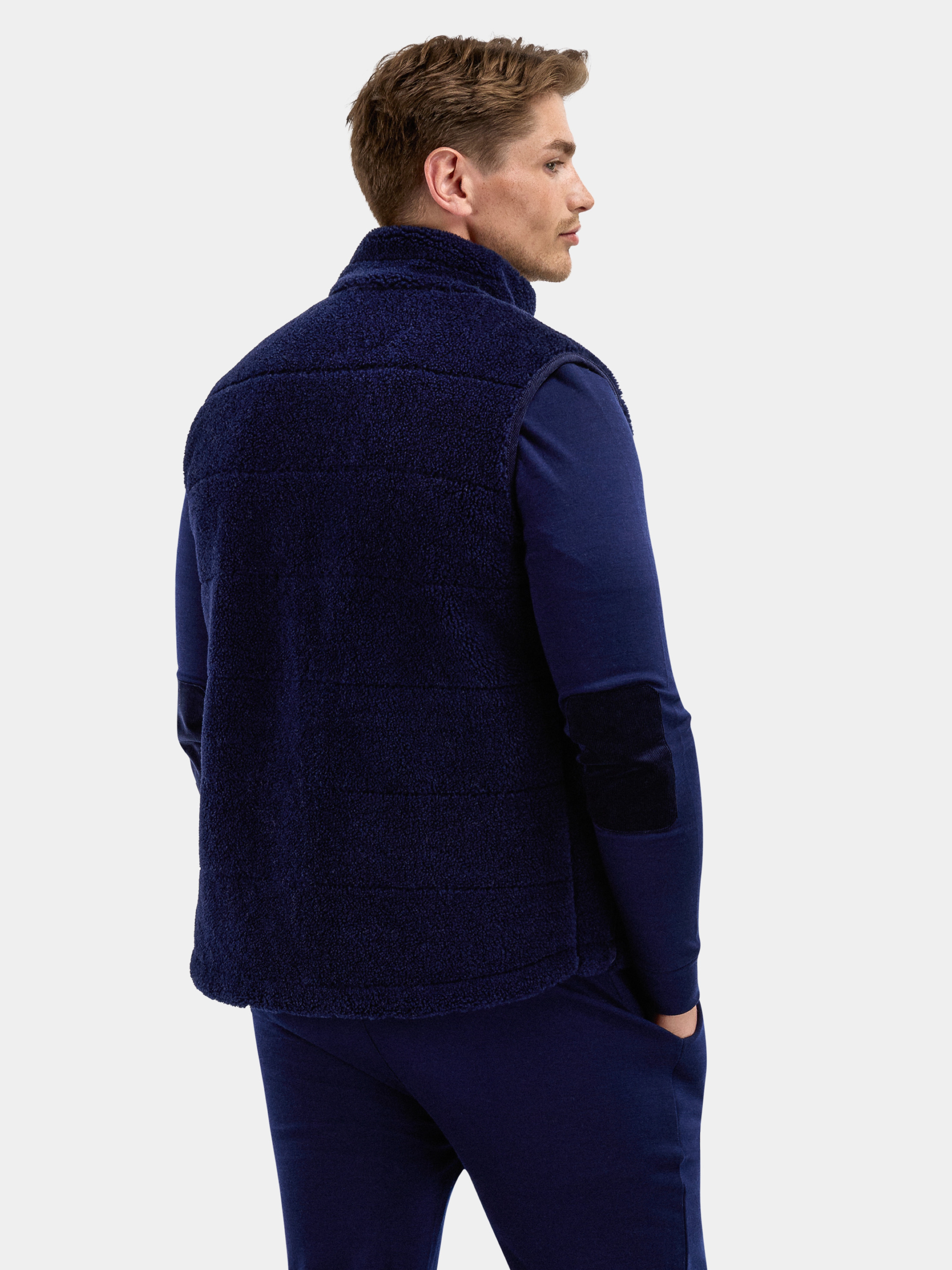 Nusfjord Fleece Vest Blue Ink
