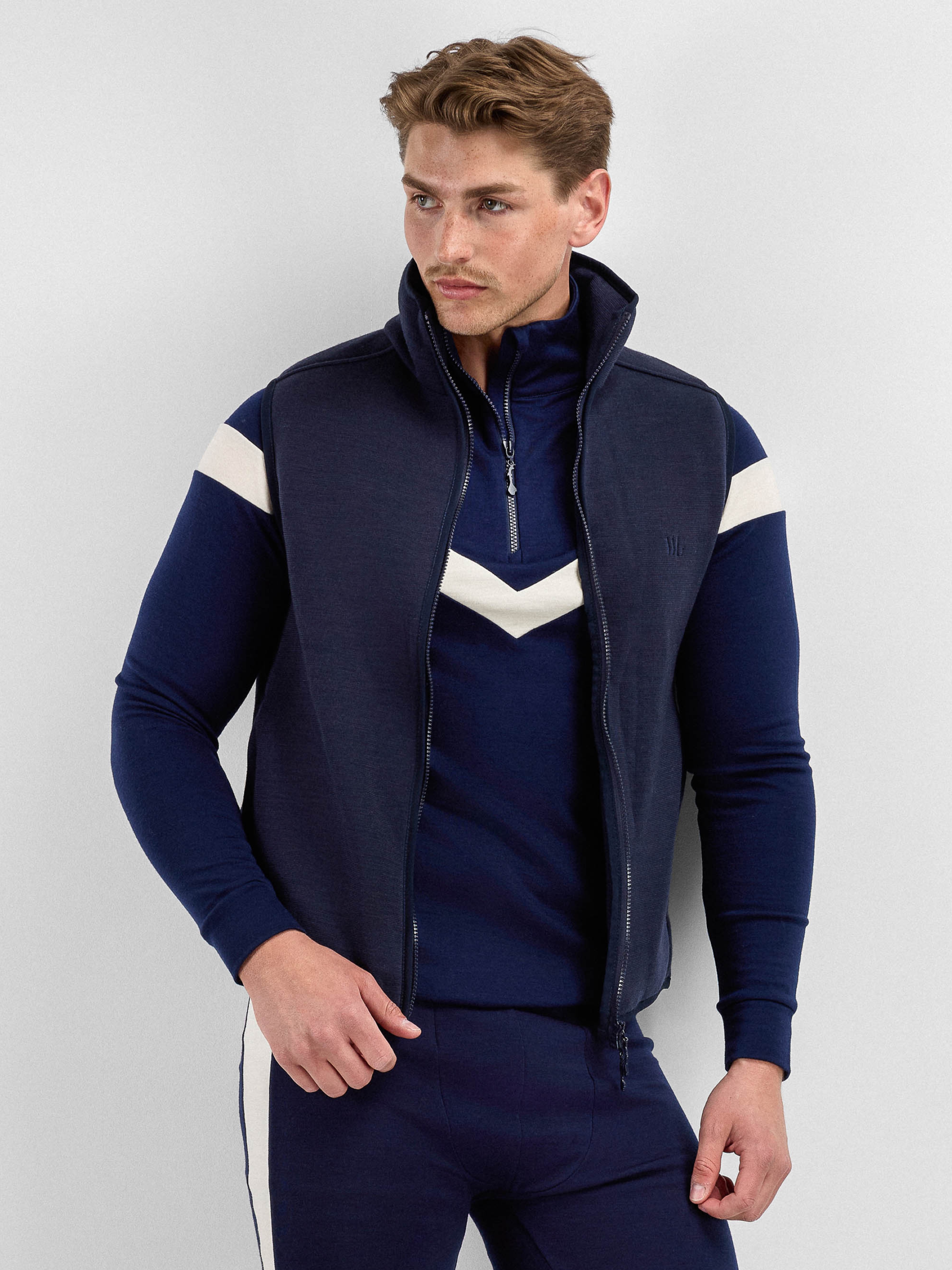 Sogndal Ullfleece Vest Dark Blue