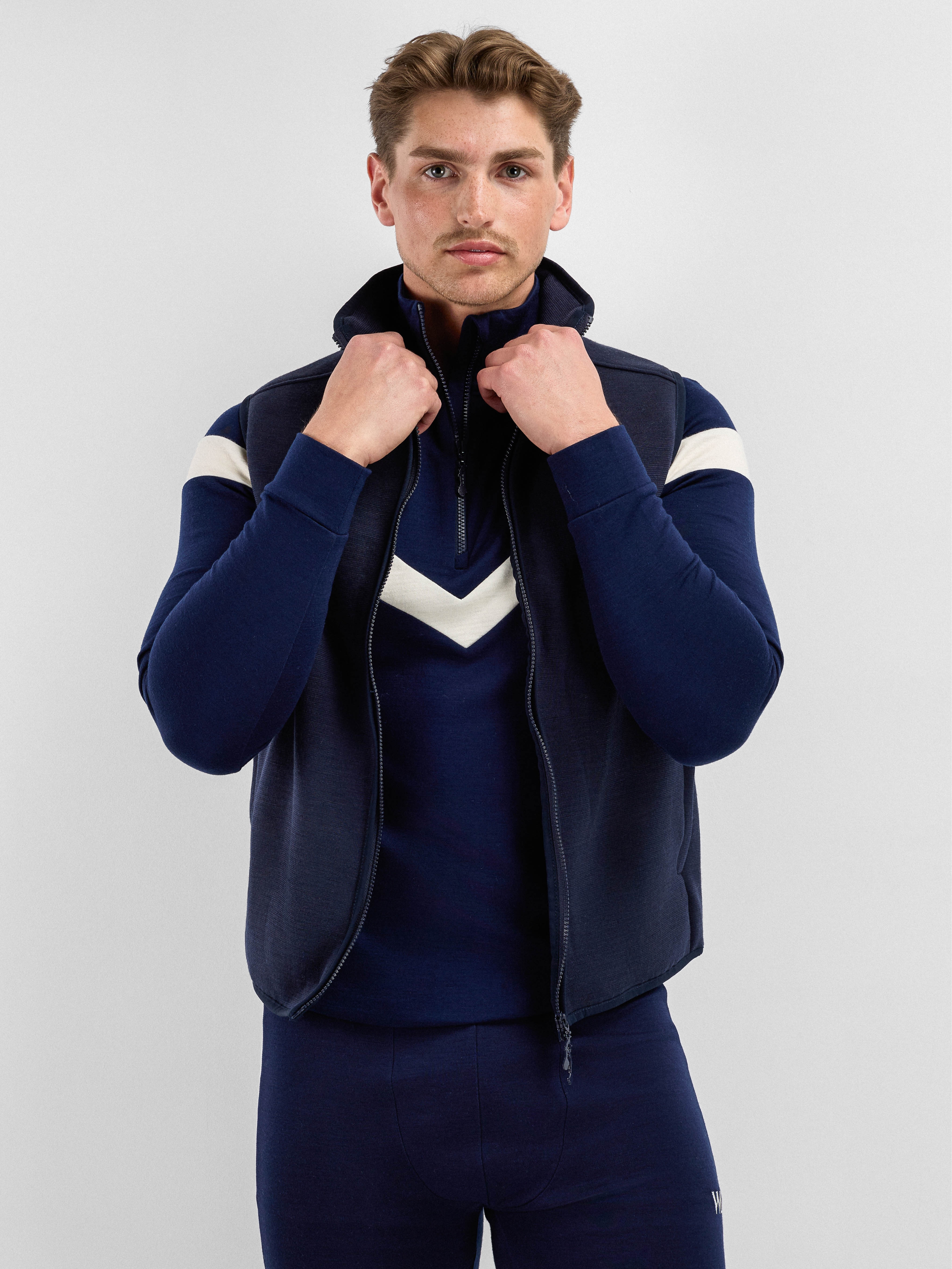 Sogndal Ullfleece Vest Dark Blue