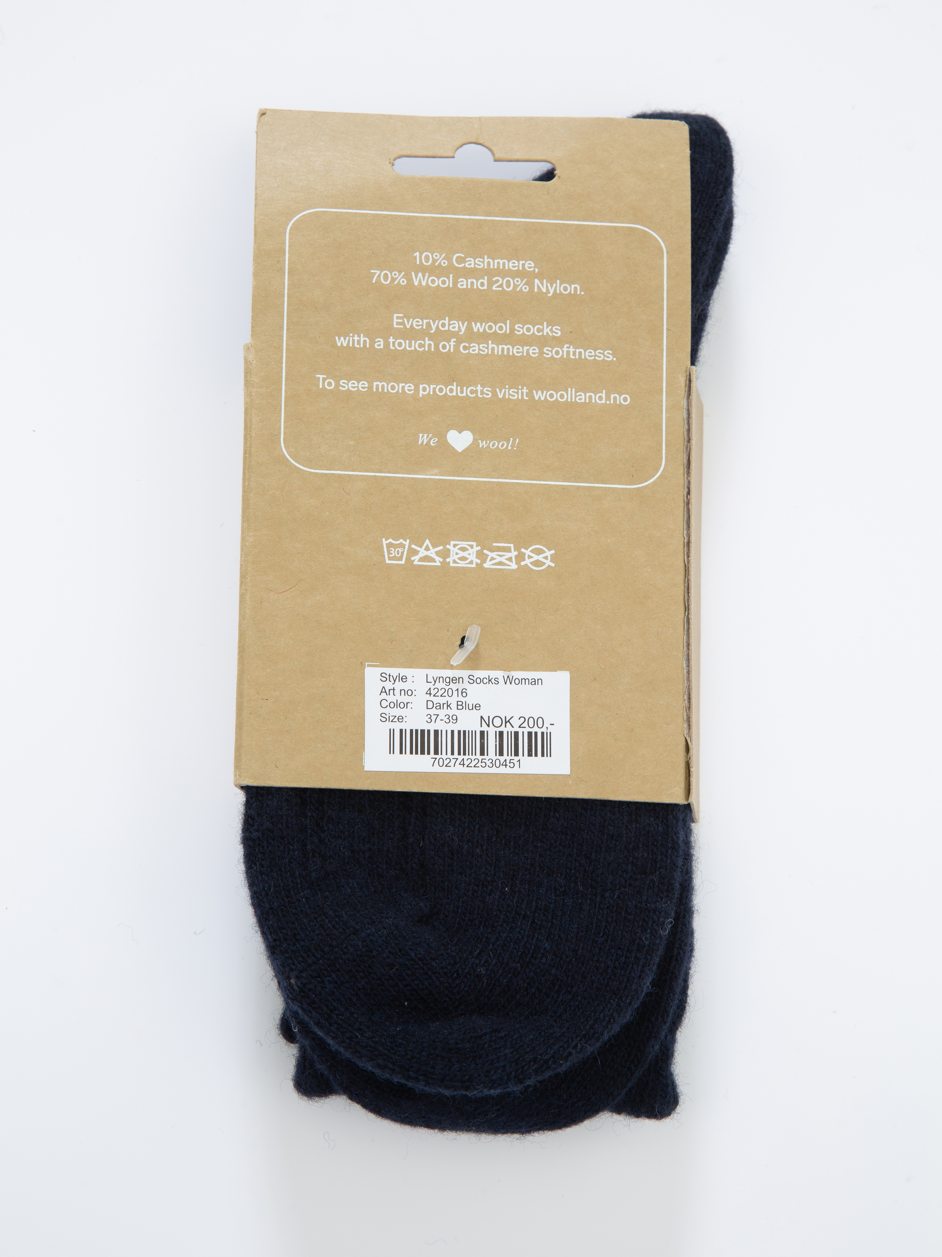 Lyngen Kashmirsokker Dark Blue