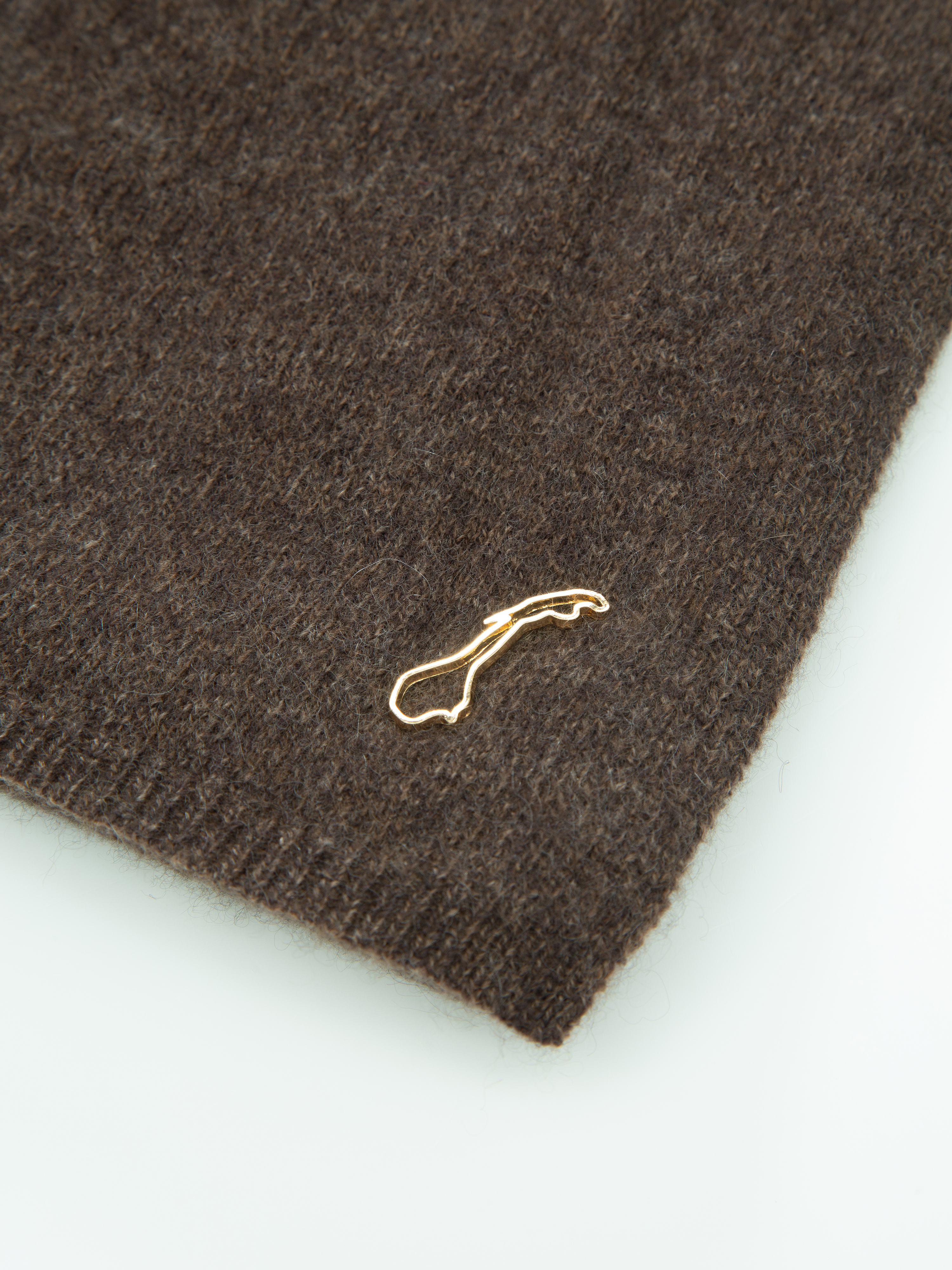 Stortoppen Kashmirskjerf Dark Brown Melange