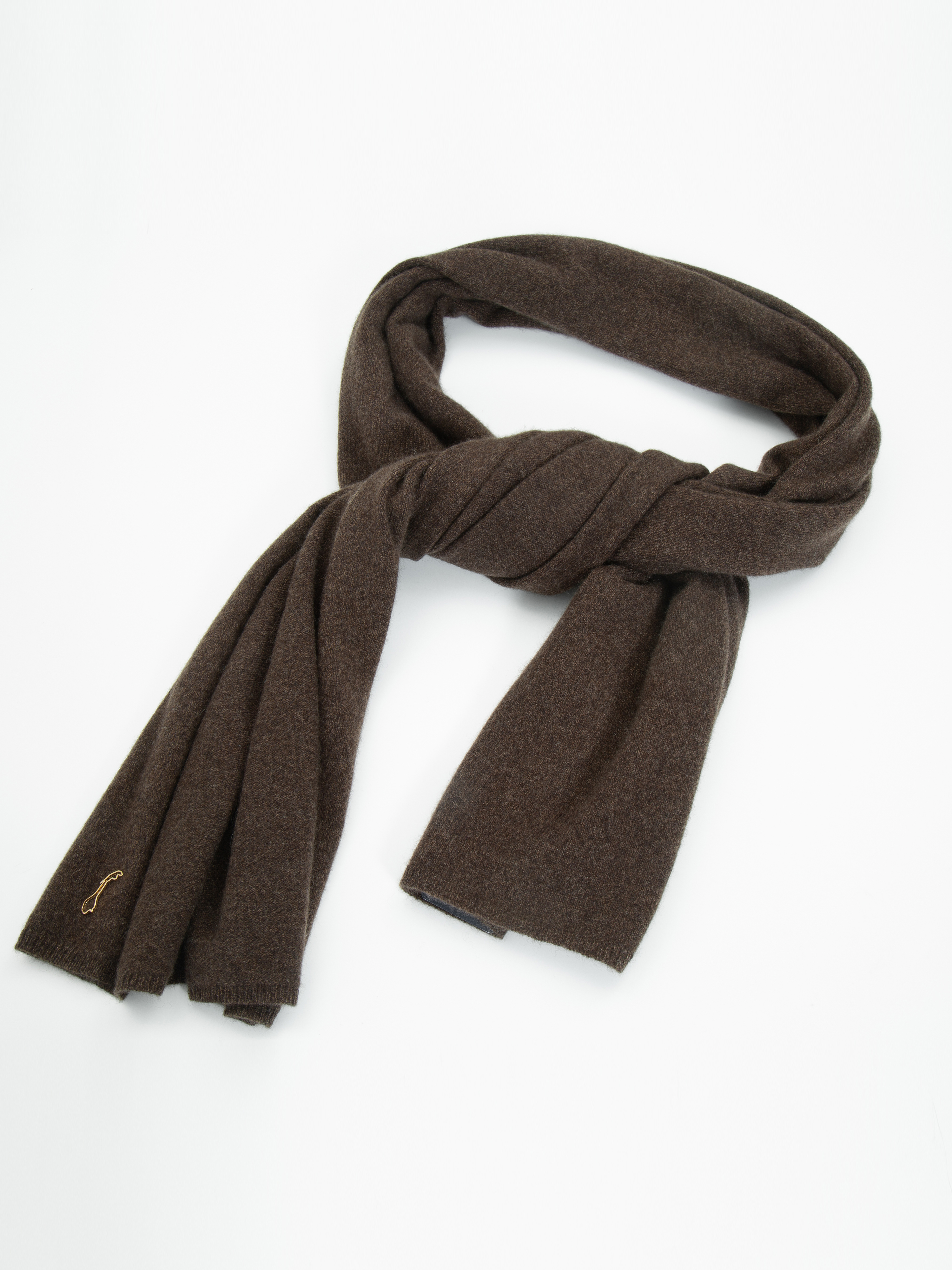 Stortoppen Kashmirskjerf Dark Brown Melange
