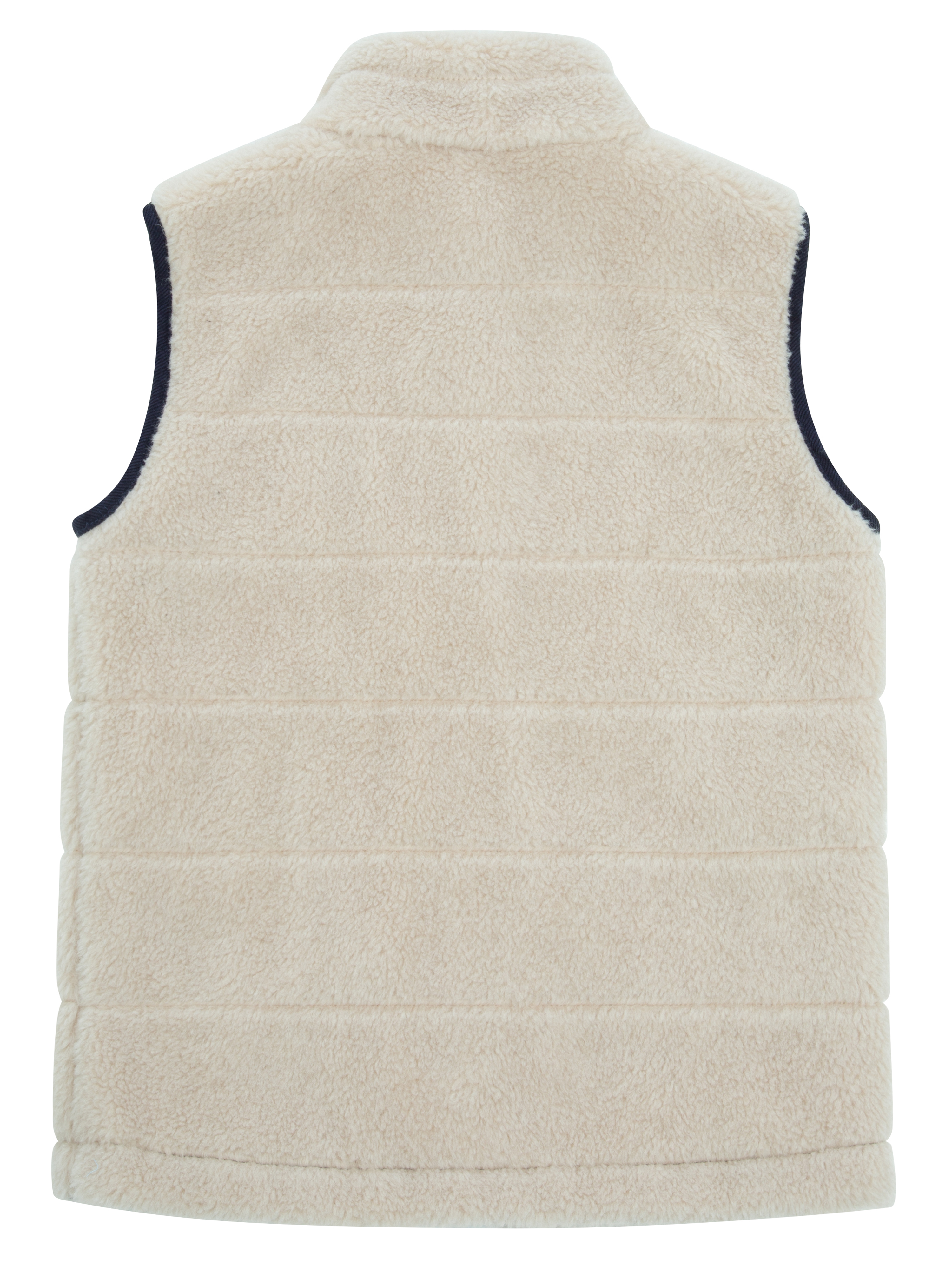 Nusfjord Fleece Vest Beige and Blue Ink