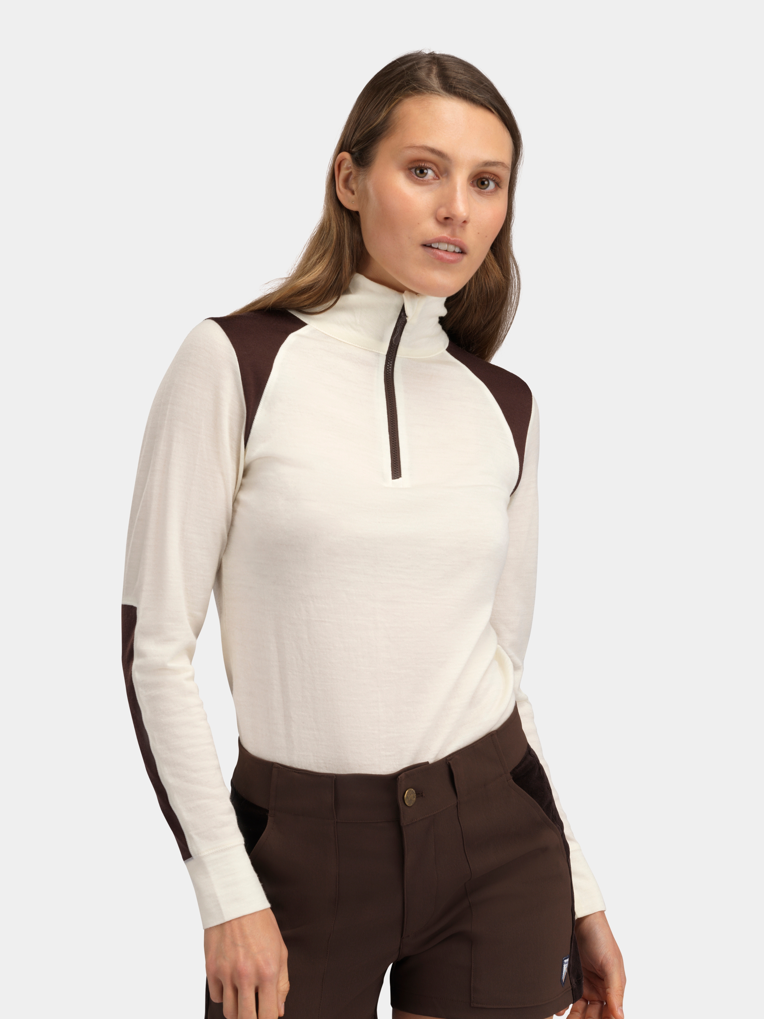 Hilleknuten Half-zip Ulltrøye Hot Fudge