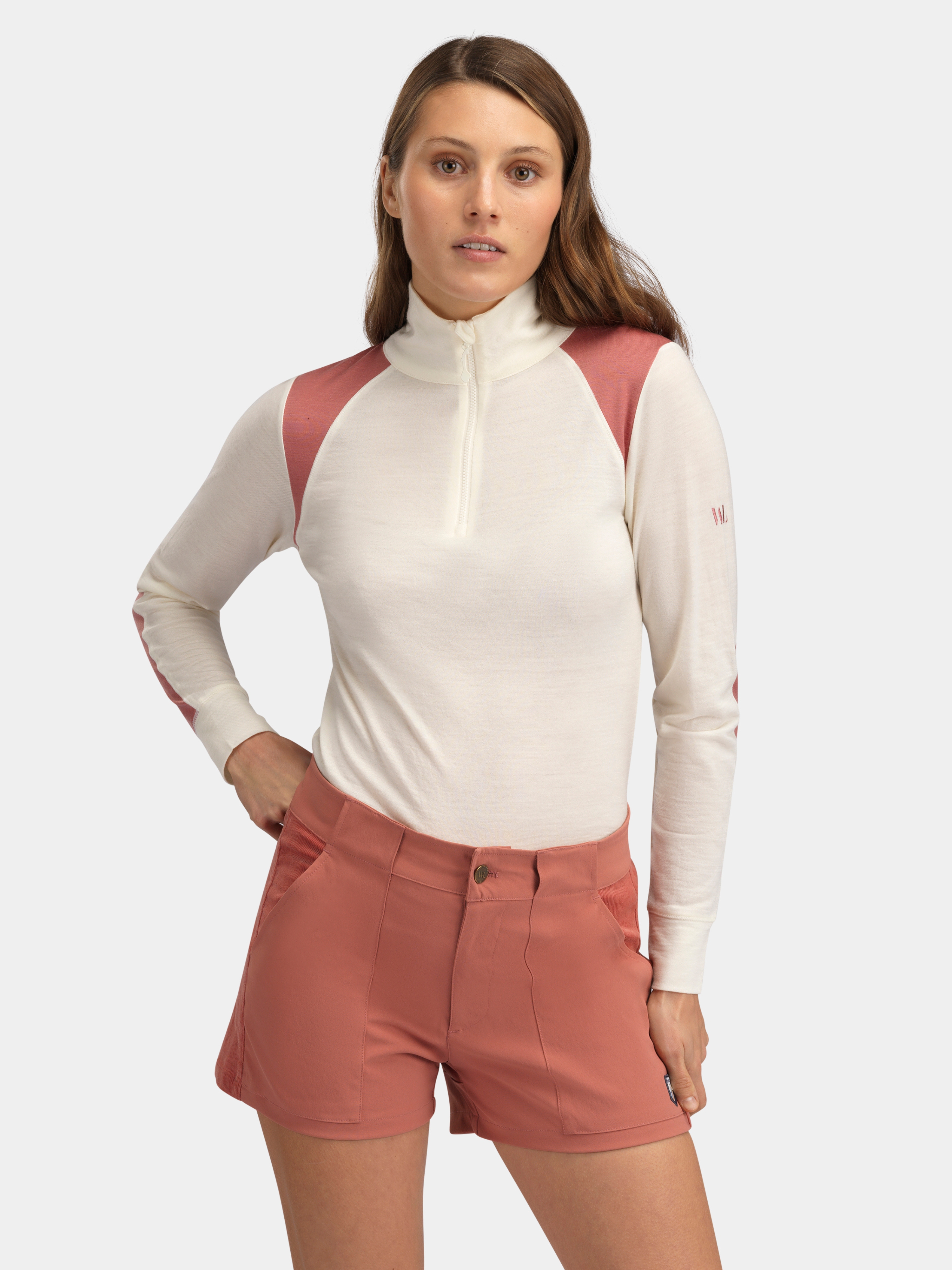 Hilleknuten Half-zip Ulltrøye Burned Rose